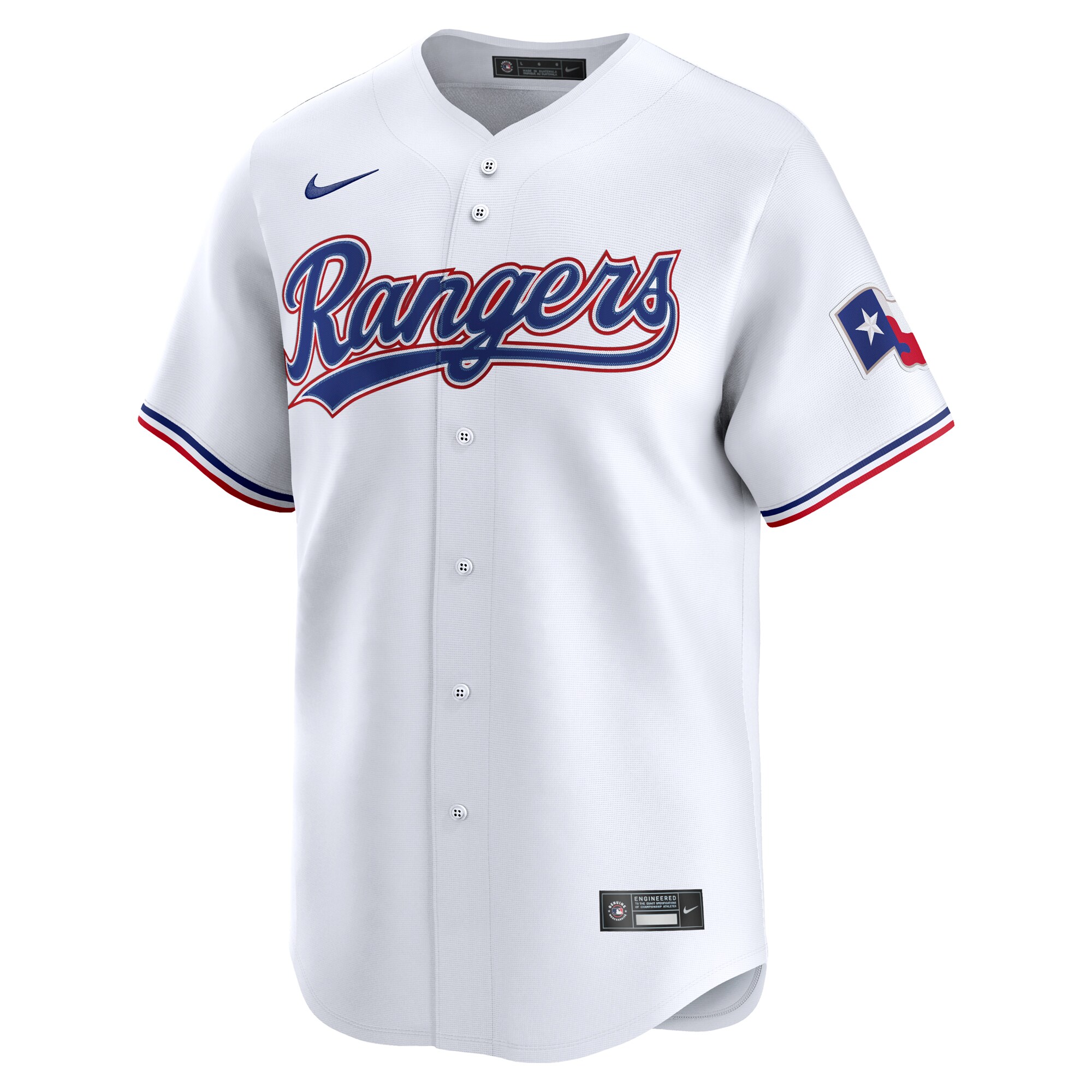 Texas Rangers Nike Home Limited Custom Jersey – White