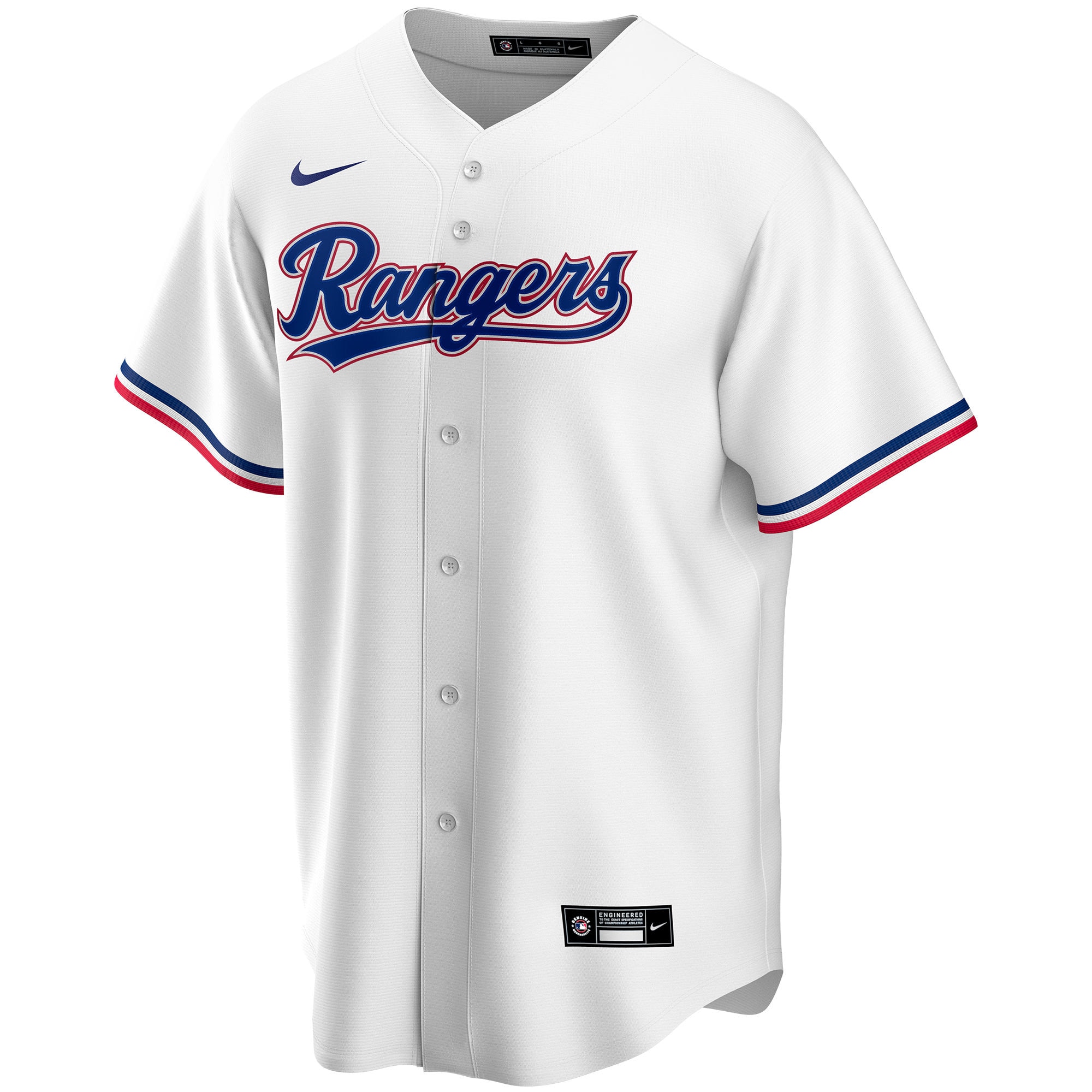 Texas Rangers Nike Home Replica Custom Jersey – White