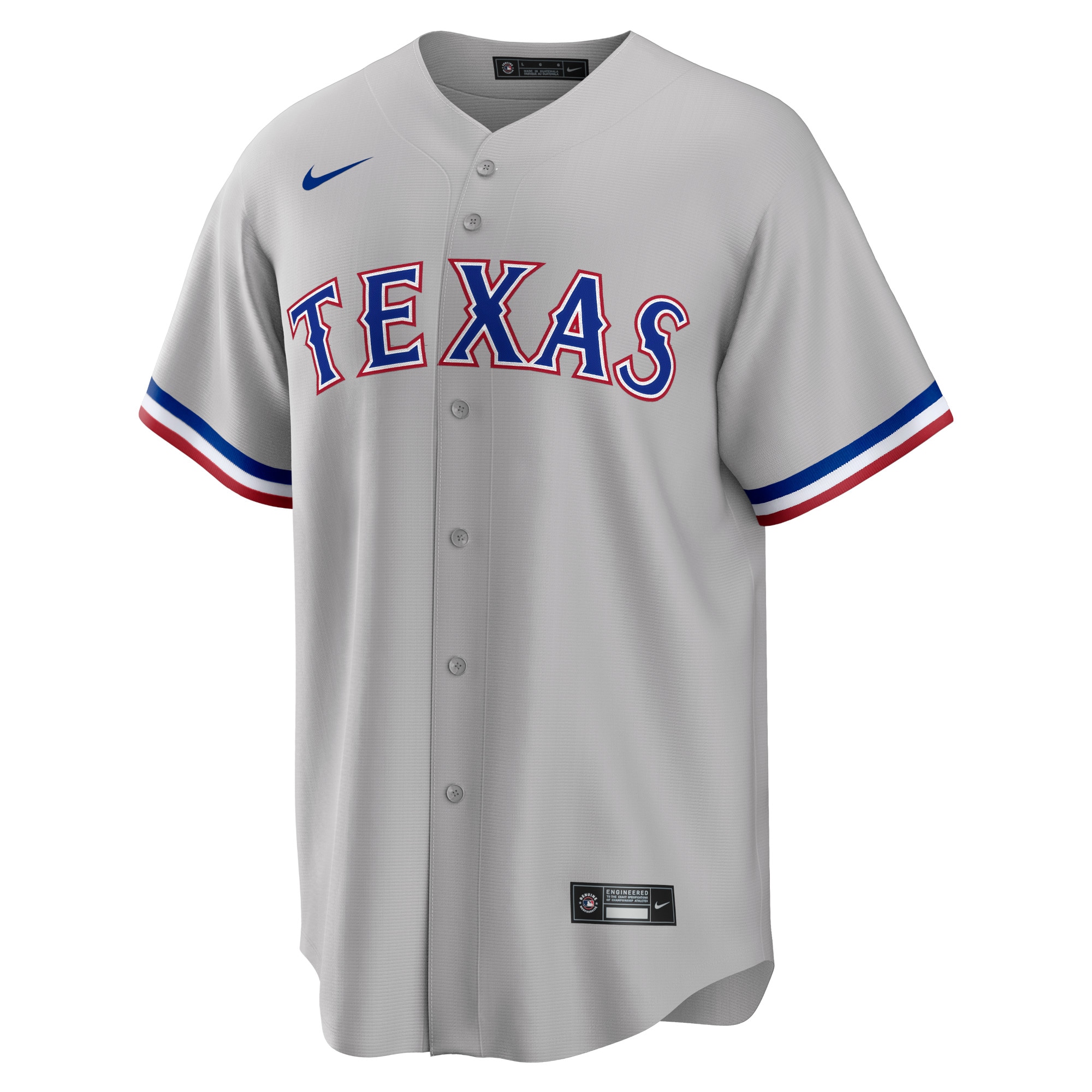 Texas Rangers Nike Road Replica Team Jersey – Gray
