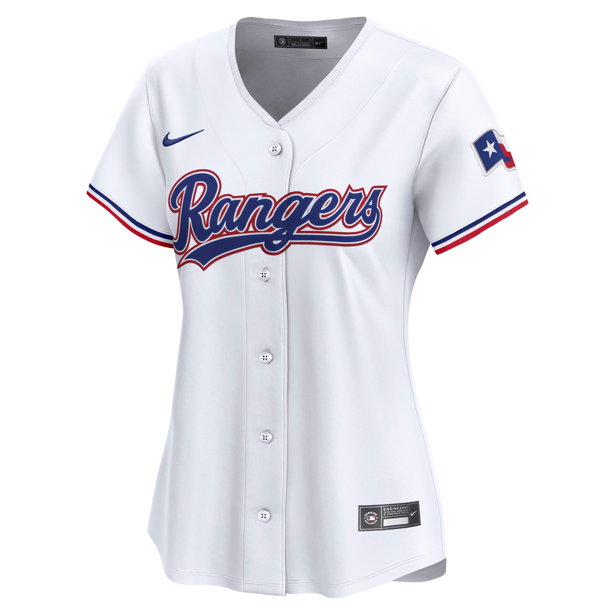 Texas Rangers Nike Women’s Home Limited Custom Jersey – White