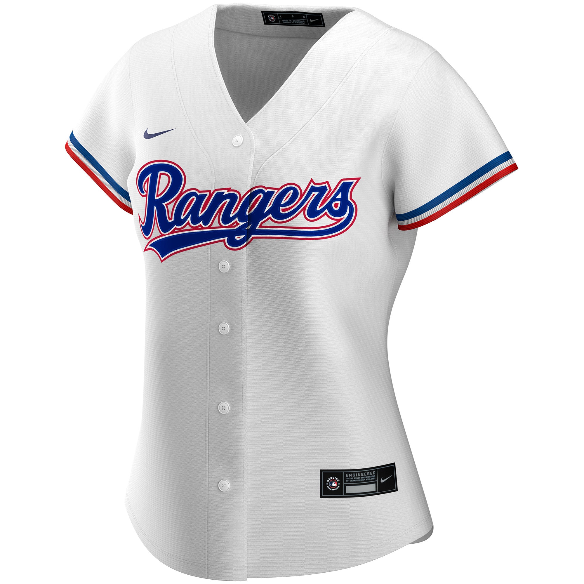 Texas Rangers Nike Women’s Home Replica Custom Jersey – White