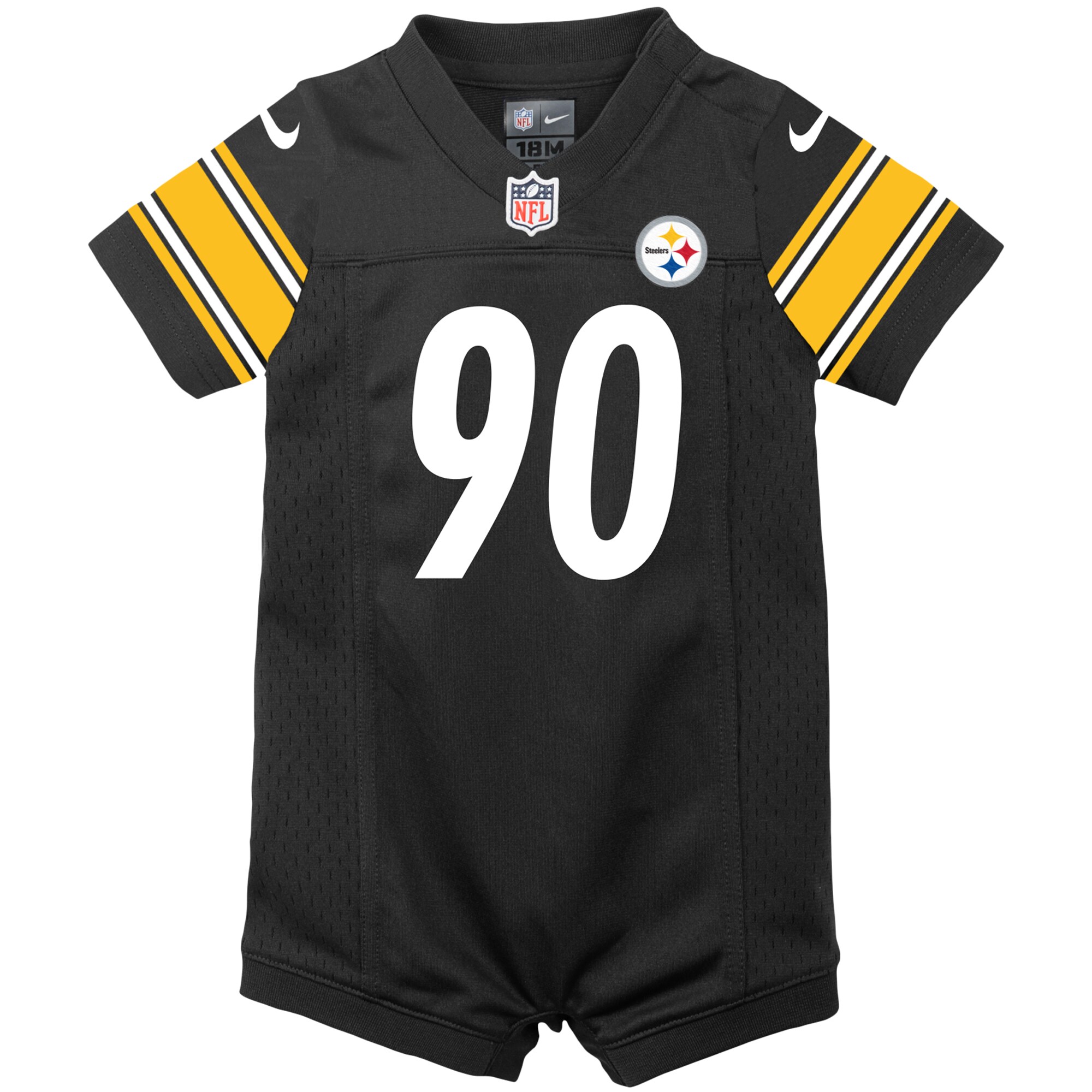 T.J. Watt Pittsburgh Steelers Nike Infant Game Romper Jersey – Black Clowdercats
