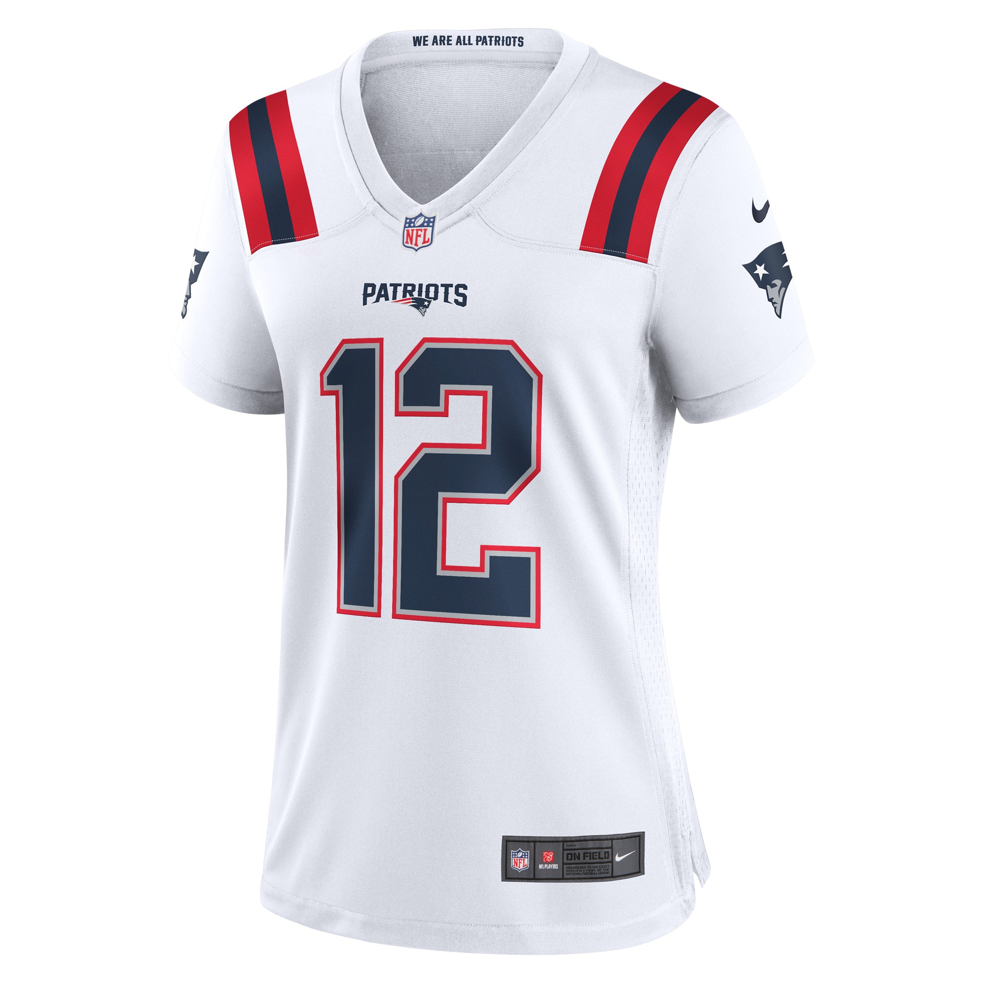 Tom Brady New England Patriots Nike Women’s Retired Game Jersey – White Clowdercats