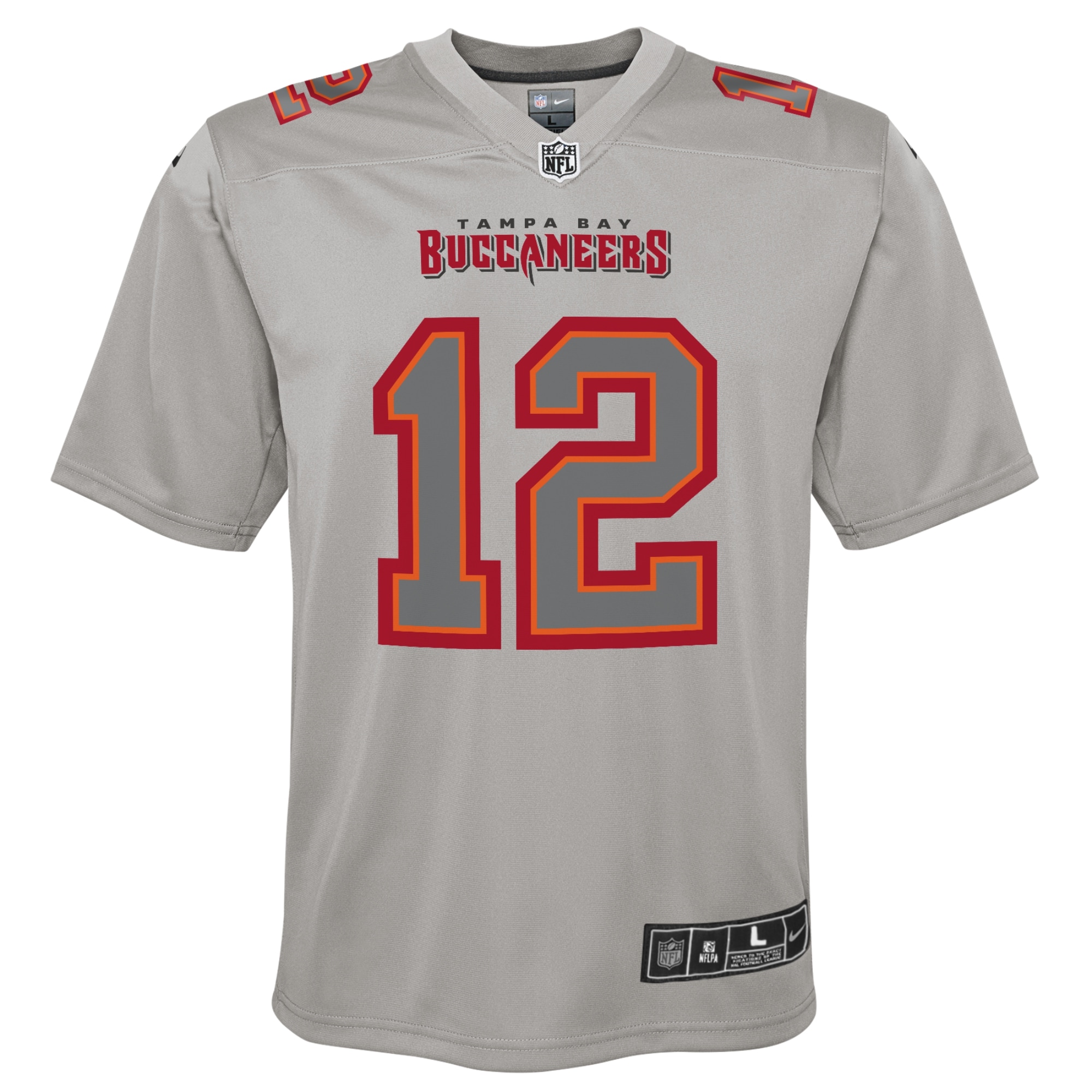 Tom Brady Tampa Bay Buccaneers Nike Youth Atmosphere Game Jersey – Gray Clowdercats