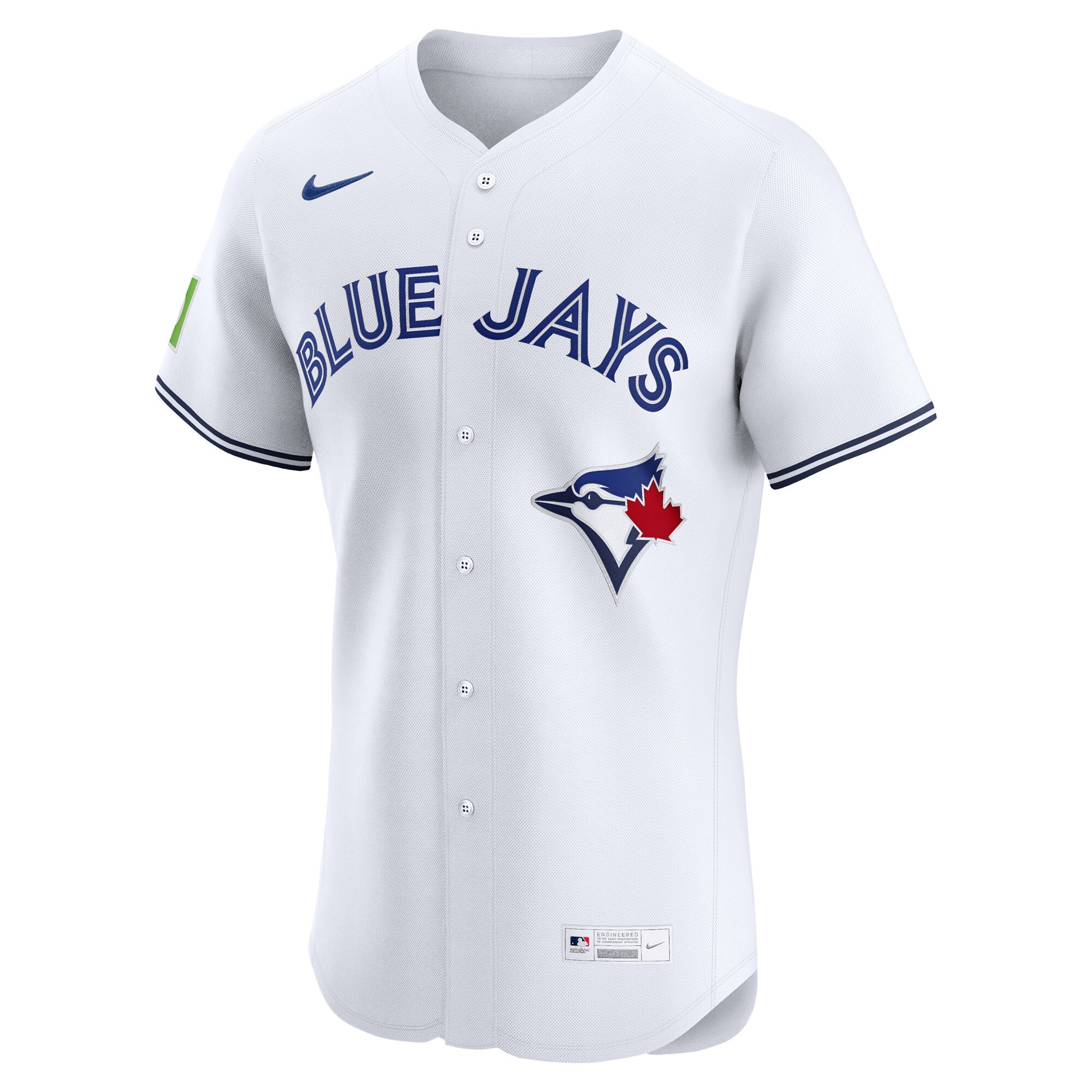 Toronto Blue Jays Nike Home Elite Sponsor Patch Custom Jersey – White