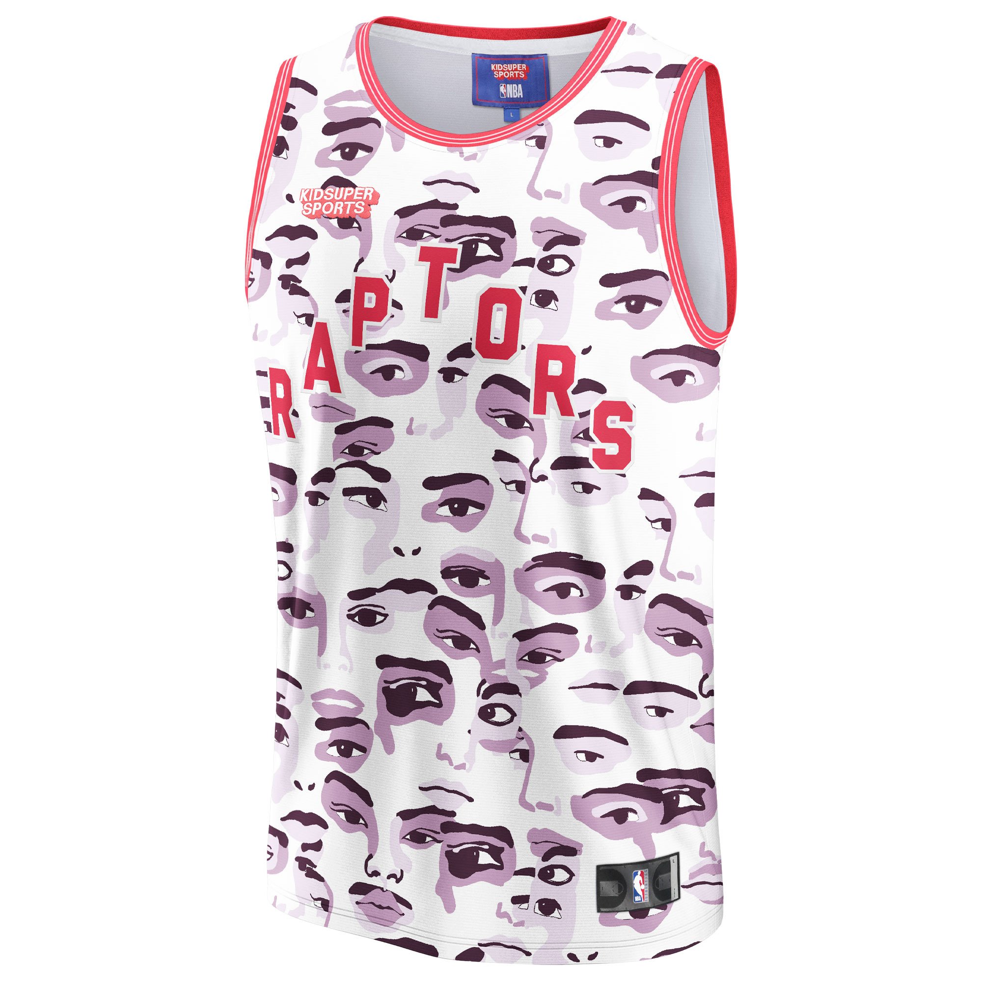 Toronto Raptors NBA & KidSuper Studios by Fanatics Unisex Hometown Jersey – White Clowdercats