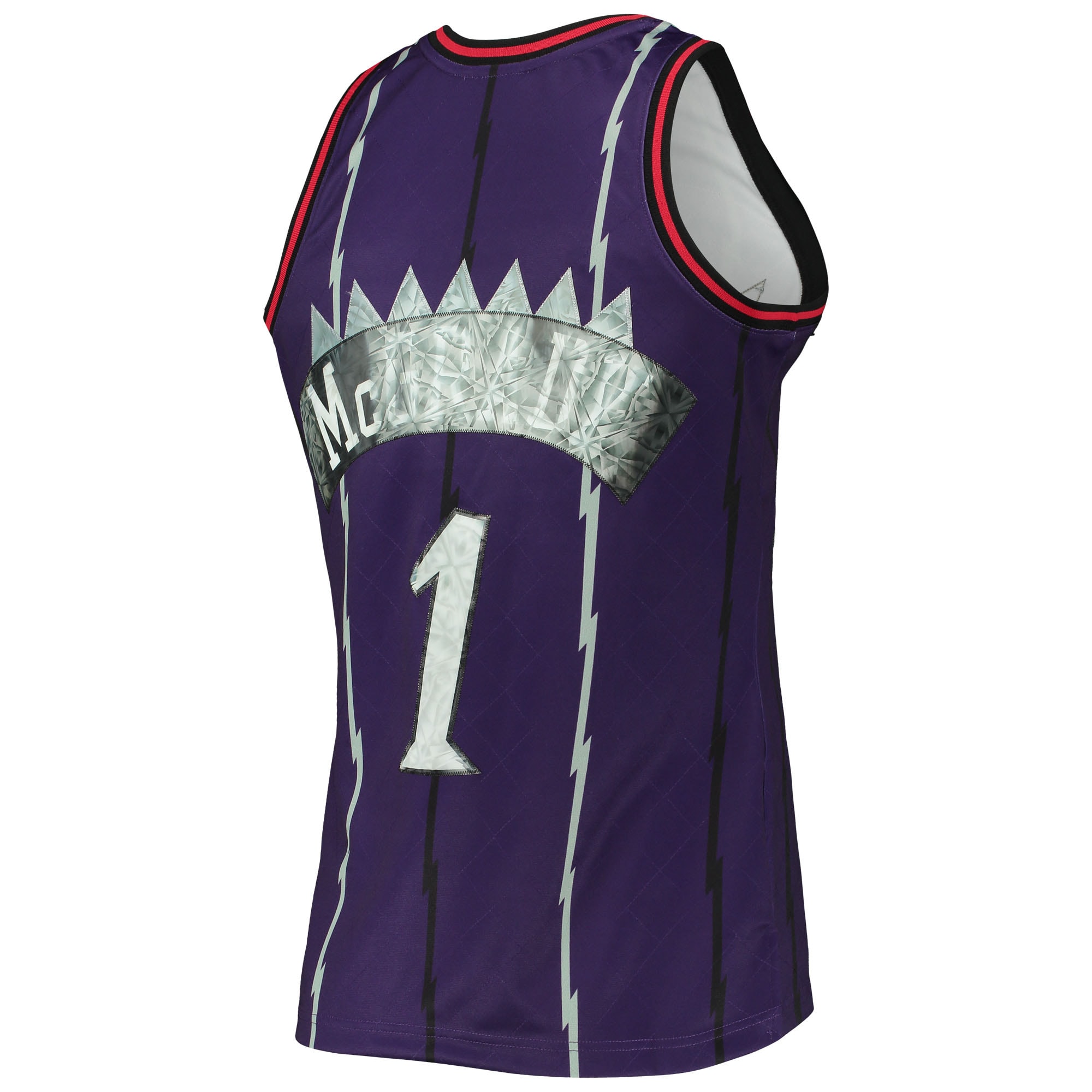 Tracy McGrady Toronto Raptors Mitchell & Ness 1998/99 Hardwood Classics NBA 75th Anniversary Diamond Swingman Jersey – Purple Clowdercats
