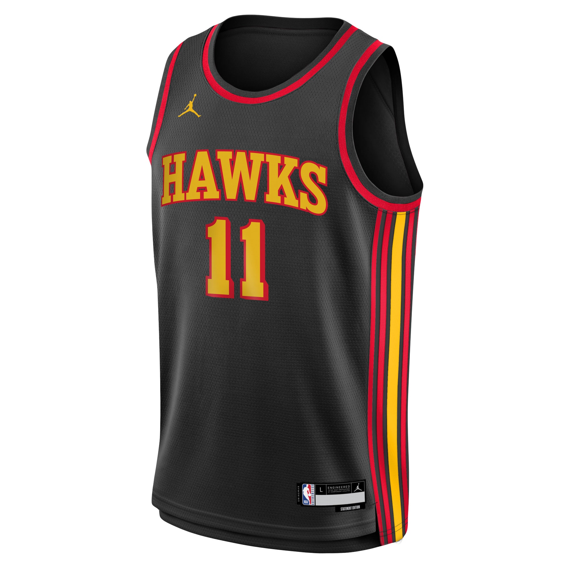 Trae Young Atlanta Hawks Jordan Brand Youth Swingman Jersey – Statement Edition – Black Clowdercats