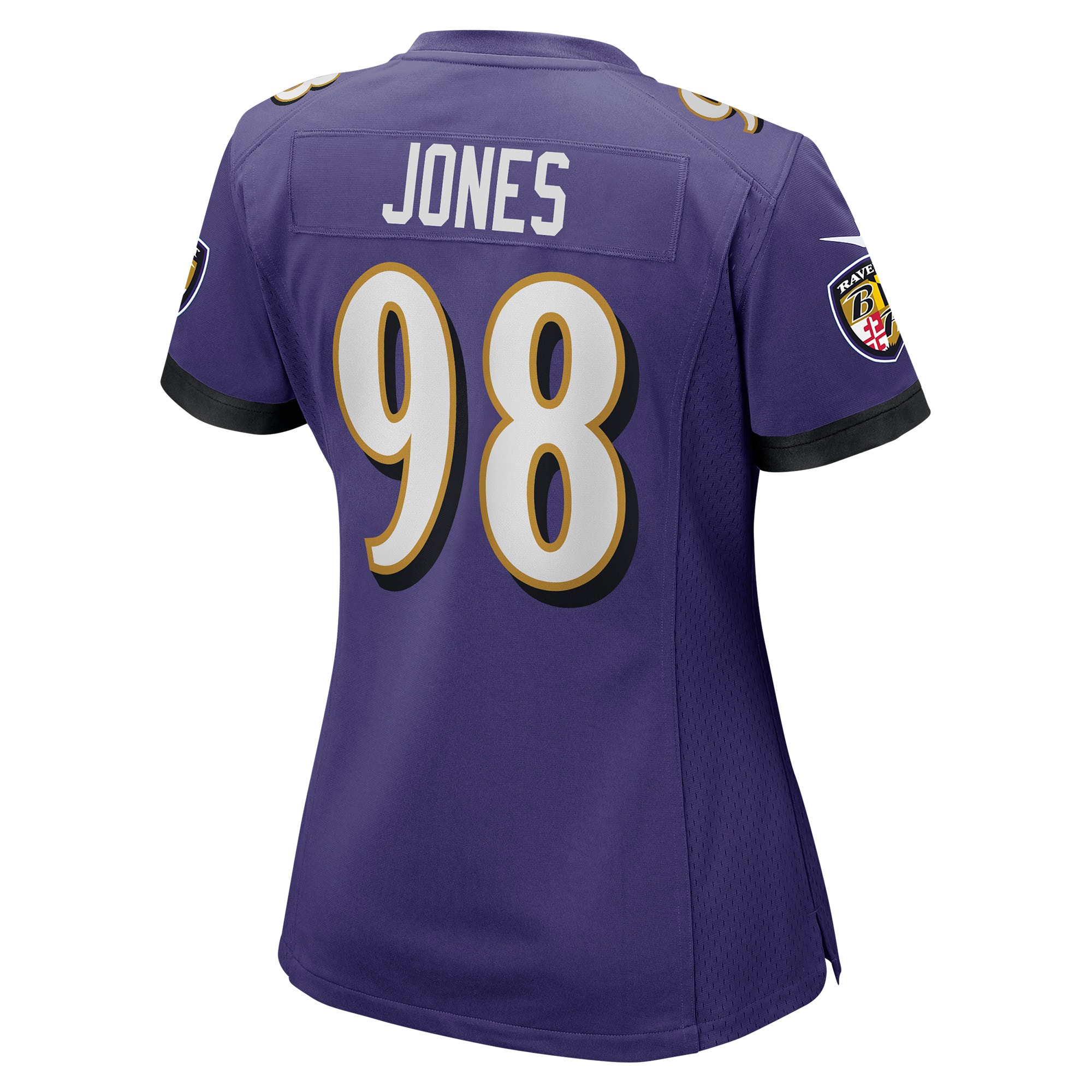 Travis Jones Baltimore Ravens Nike Women’s Player Game Jersey – Purple Clowdercats