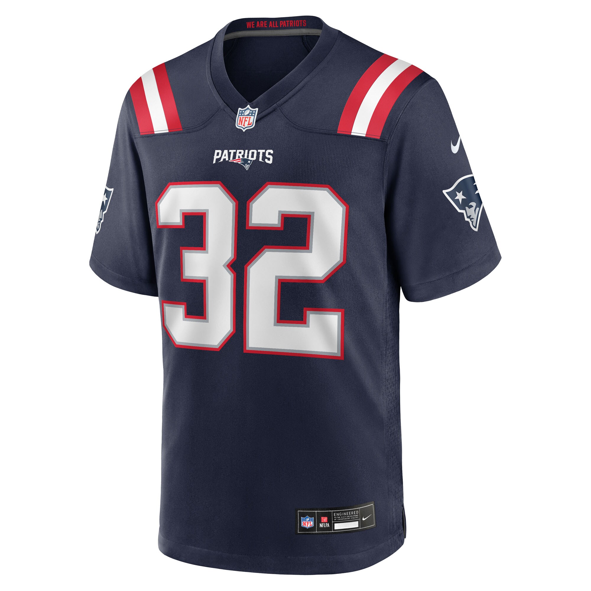 TreVeyon Henderson New England Patriots Nike 2025 NFL Draft Game Jersey – Navy Clowdercats