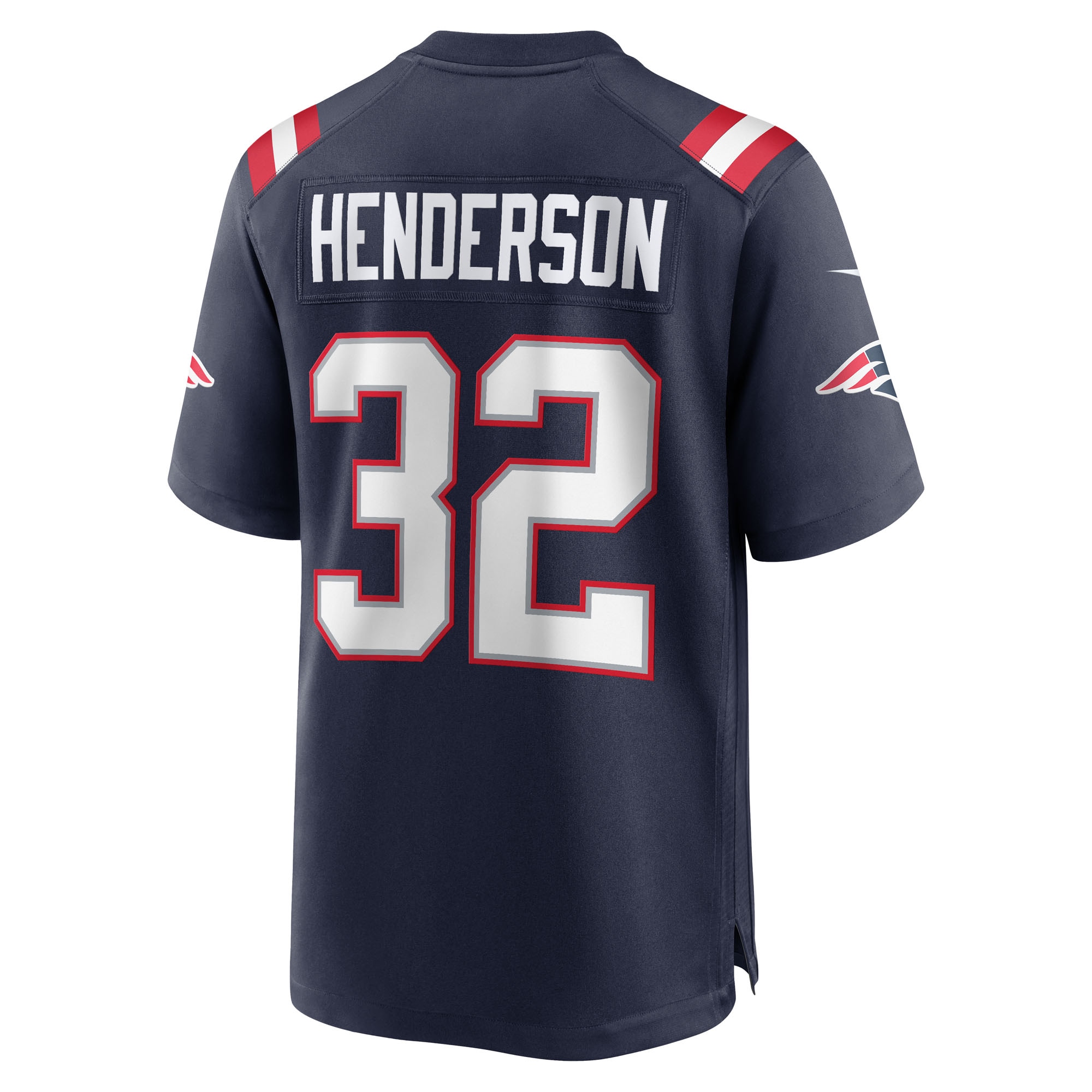 TreVeyon Henderson New England Patriots Nike 2025 NFL Draft Game Jersey – Navy Clowdercats