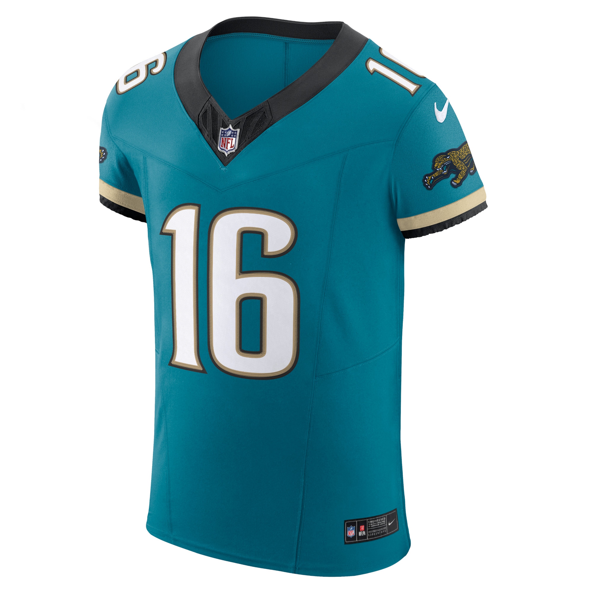 Trevor Lawrence Jacksonville Jaguars Nike Prowler Throwback Vapor F.U.S.E. Elite Jersey – Teal Clowdercats