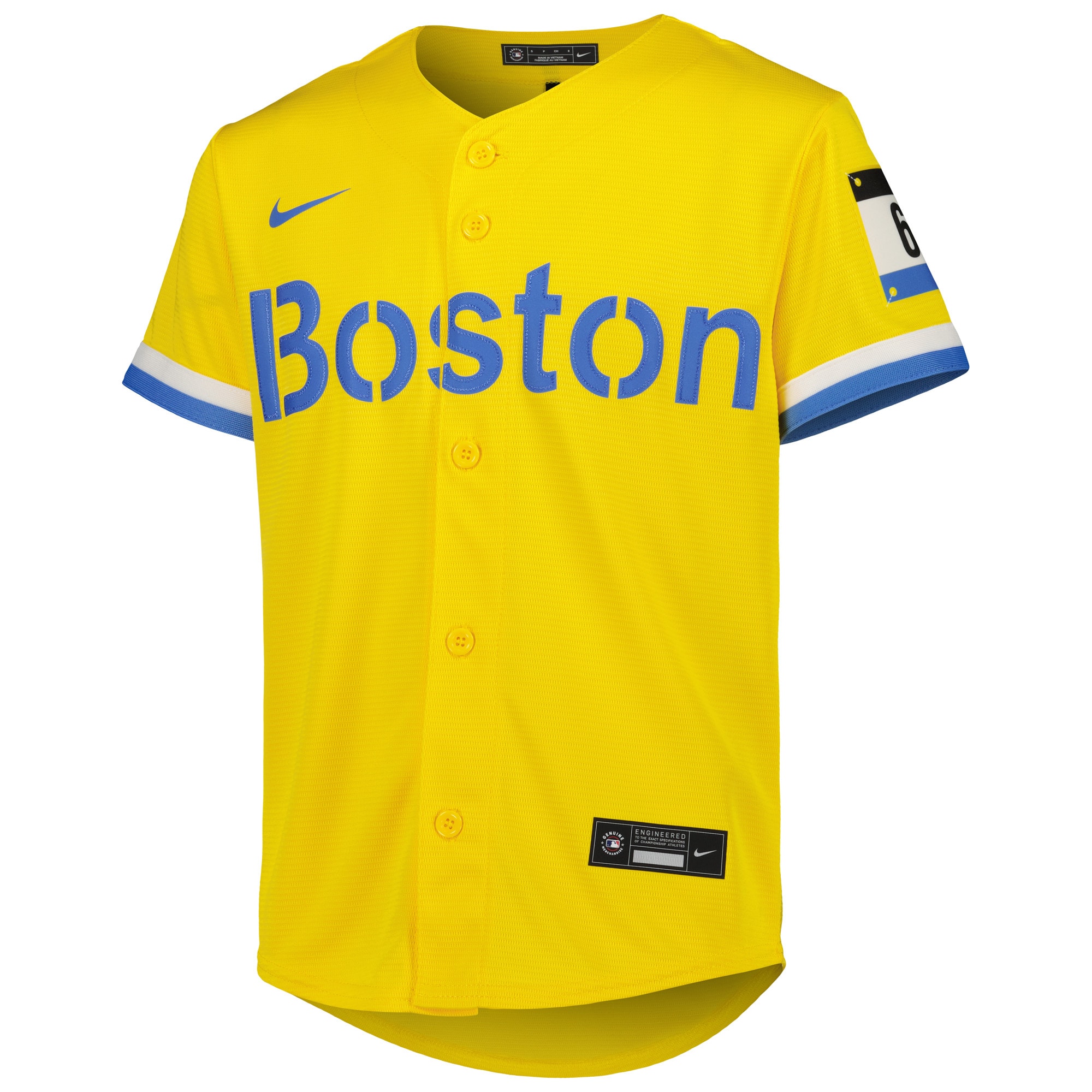 Trevor Story Boston Red Sox Nike Youth City Connect Replica Player Jersey – Gold