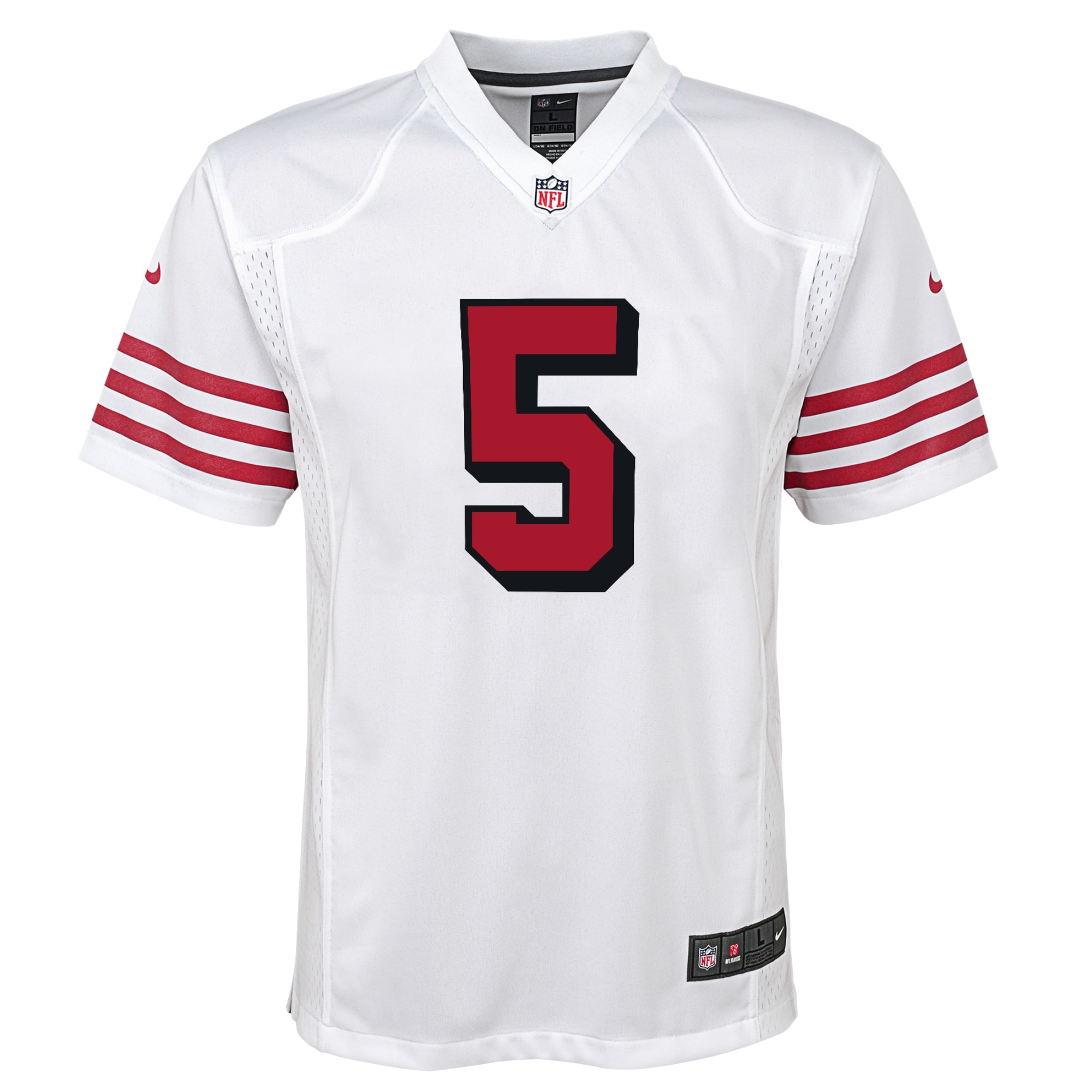 Trey Lance San Francisco 49ers Nike Youth Game Jersey – White Clowdercats