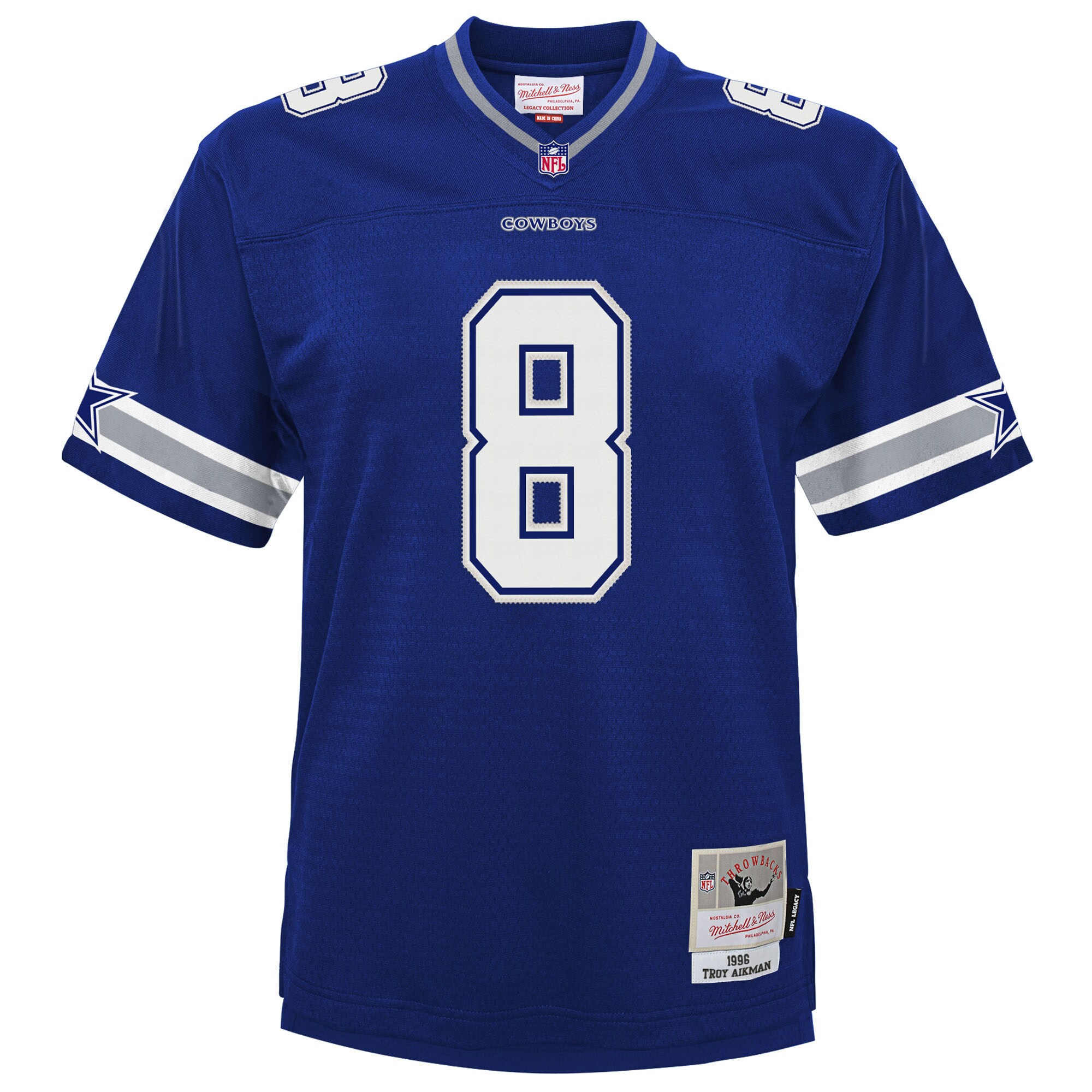 Troy Aikman Dallas Cowboys Mitchell & Ness Preschool 1996 Retired Player Legacy Jersey – Navy Clowdercats