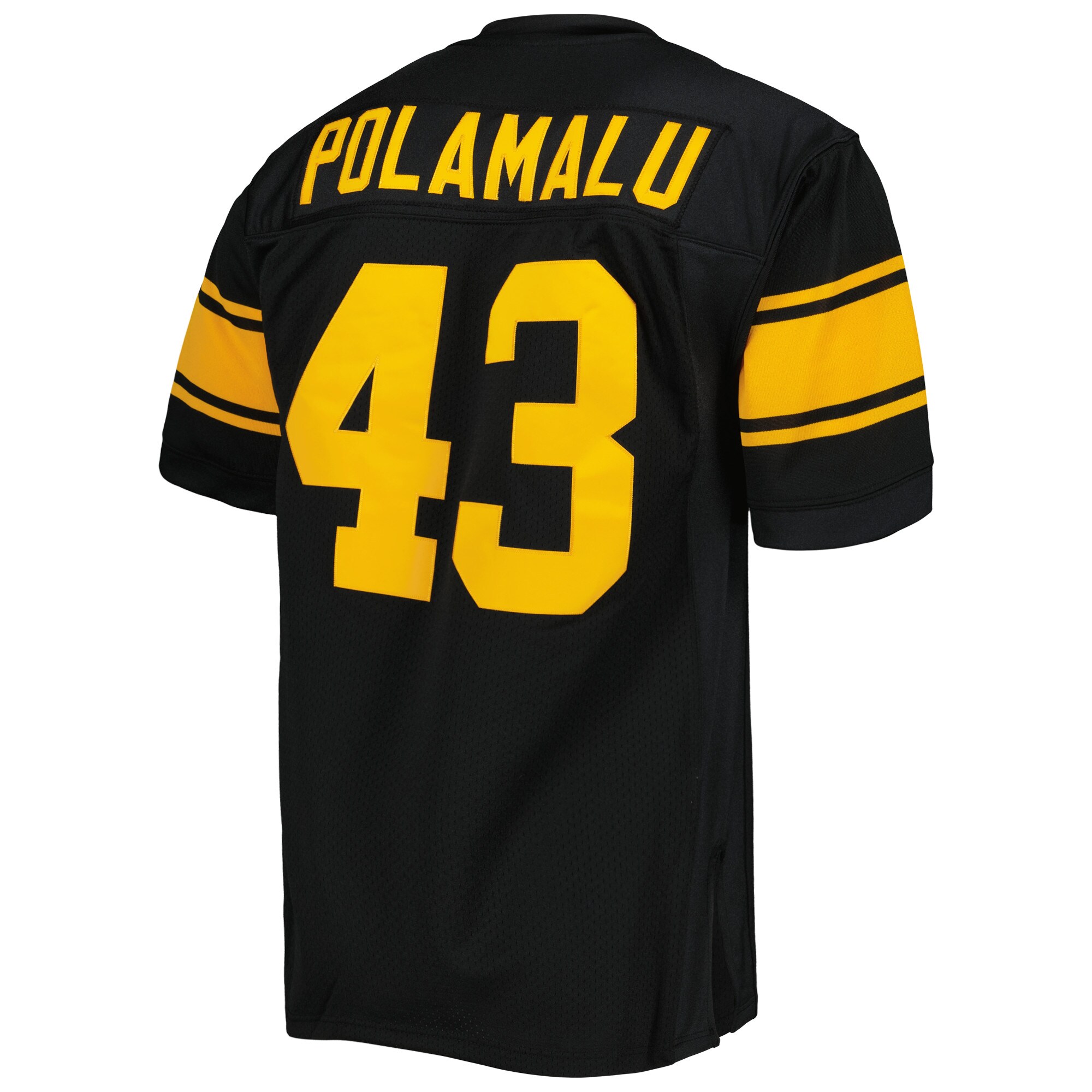 Troy Polamalu Pittsburgh Steelers 2008 Mitchell & Ness Authentic Throwback Retired Player Jersey – Black Clowdercats