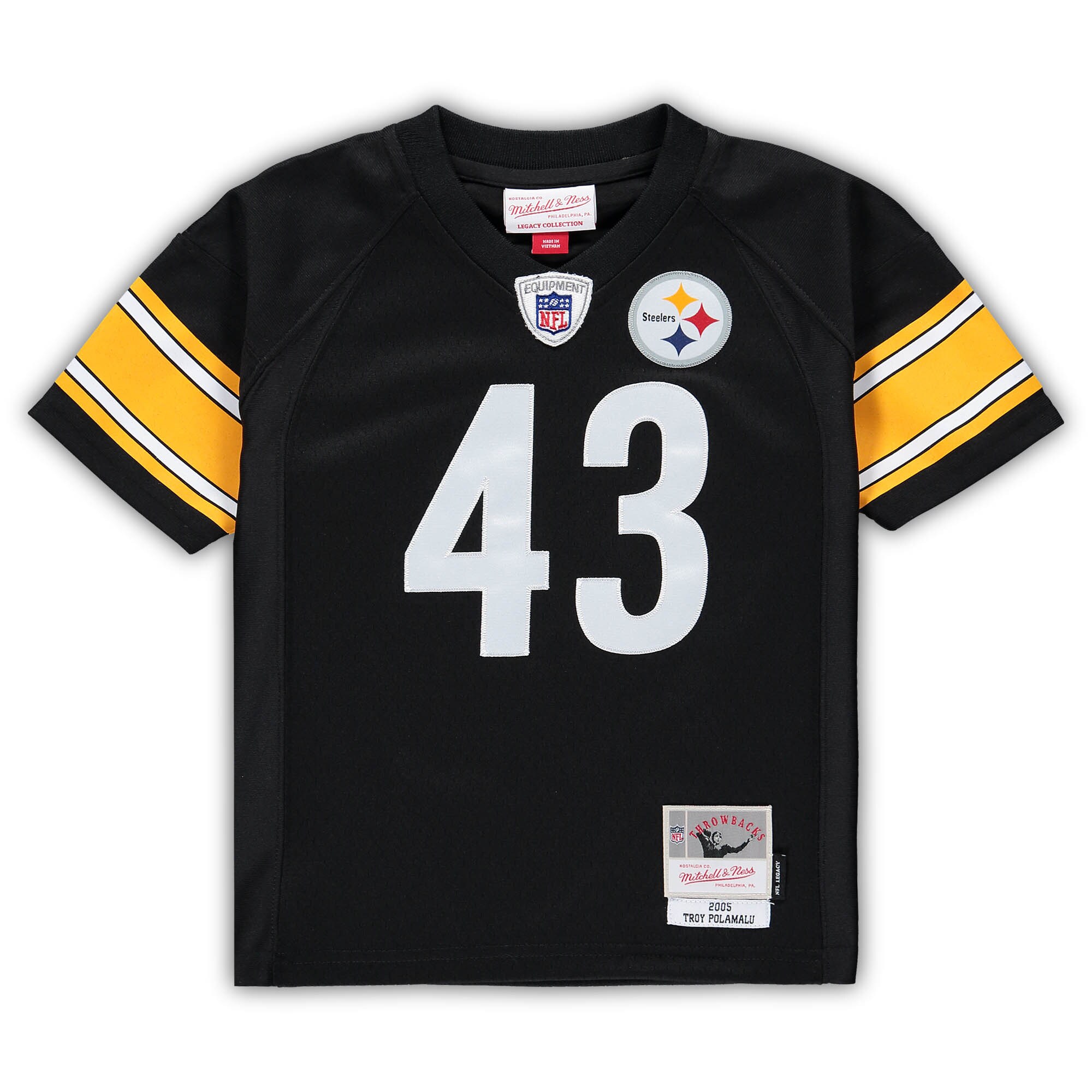 Troy Polamalu Pittsburgh Steelers Mitchell & Ness Infant 2005 Retired Legacy Jersey – Black Clowdercats