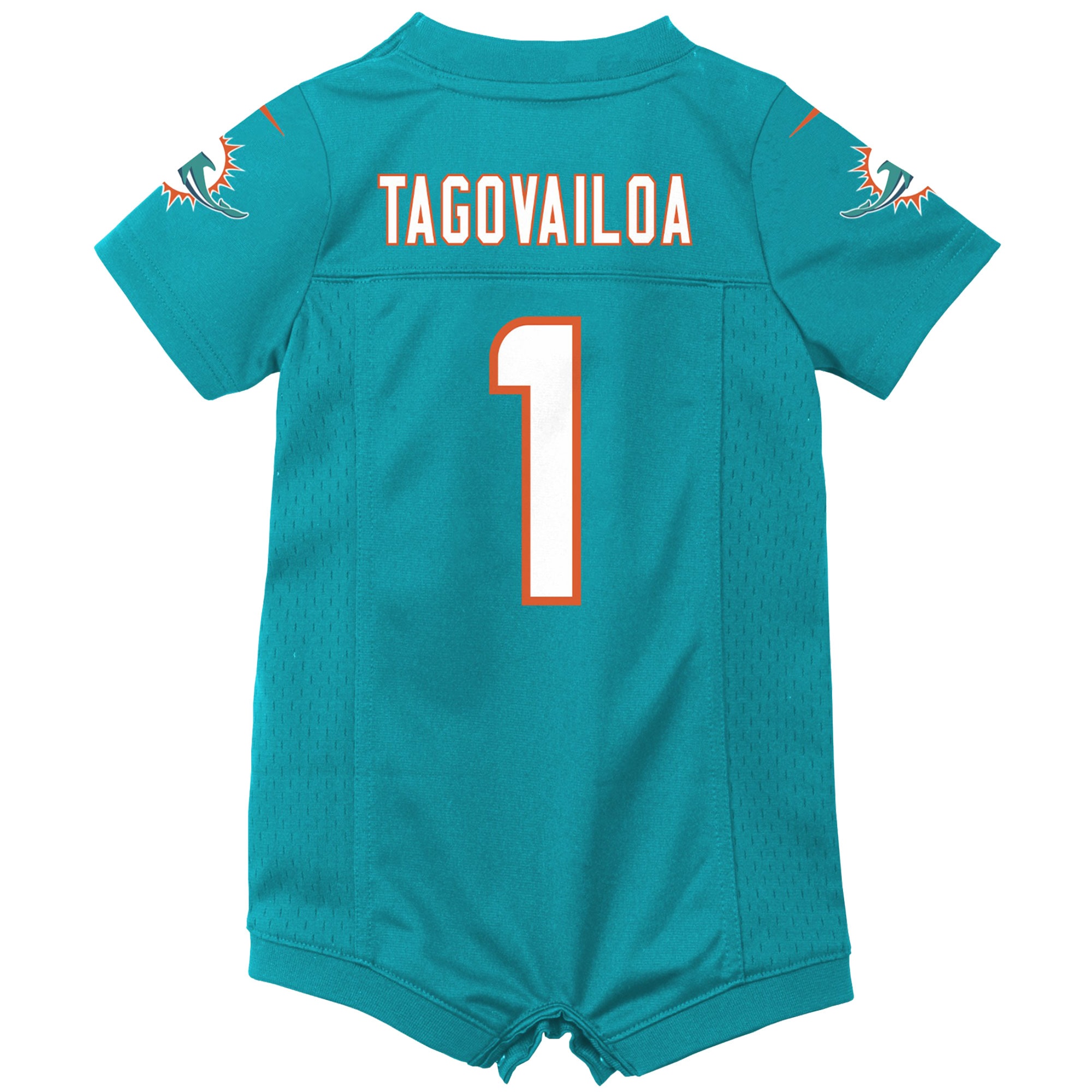 Tua Tagovailoa Miami Dolphins Nike Newborn & Infant Game Romper Jersey – Aqua Clowdercats