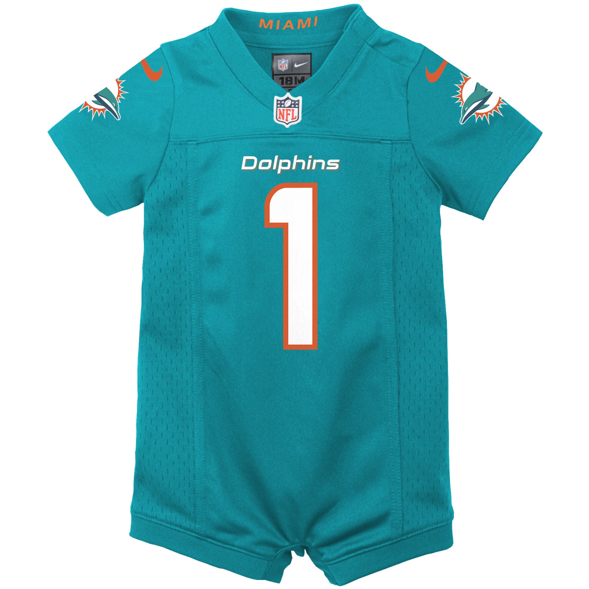 Tua Tagovailoa Miami Dolphins Nike Newborn & Infant Game Romper Jersey – Aqua Clowdercats