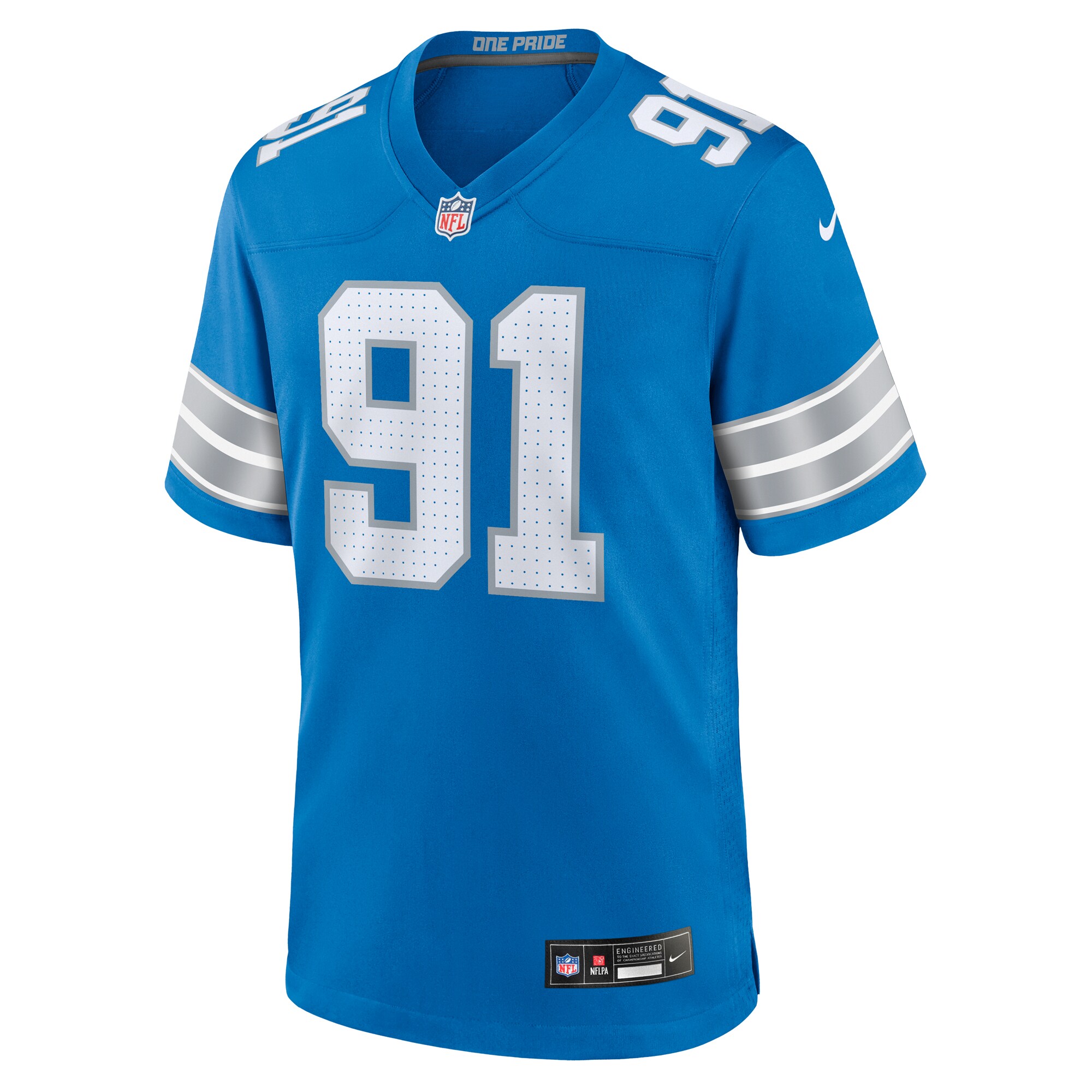 Tyleik Williams Detroit Lions Nike 2025 NFL Draft First Round Pick Game Jersey – Blue Clowdercats