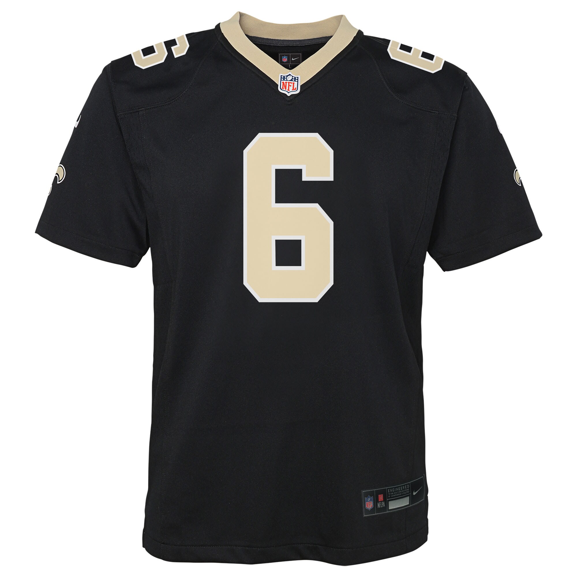 Tyler Shough New Orleans Saints Nike Youth Team Game Jersey – Black Clowdercats