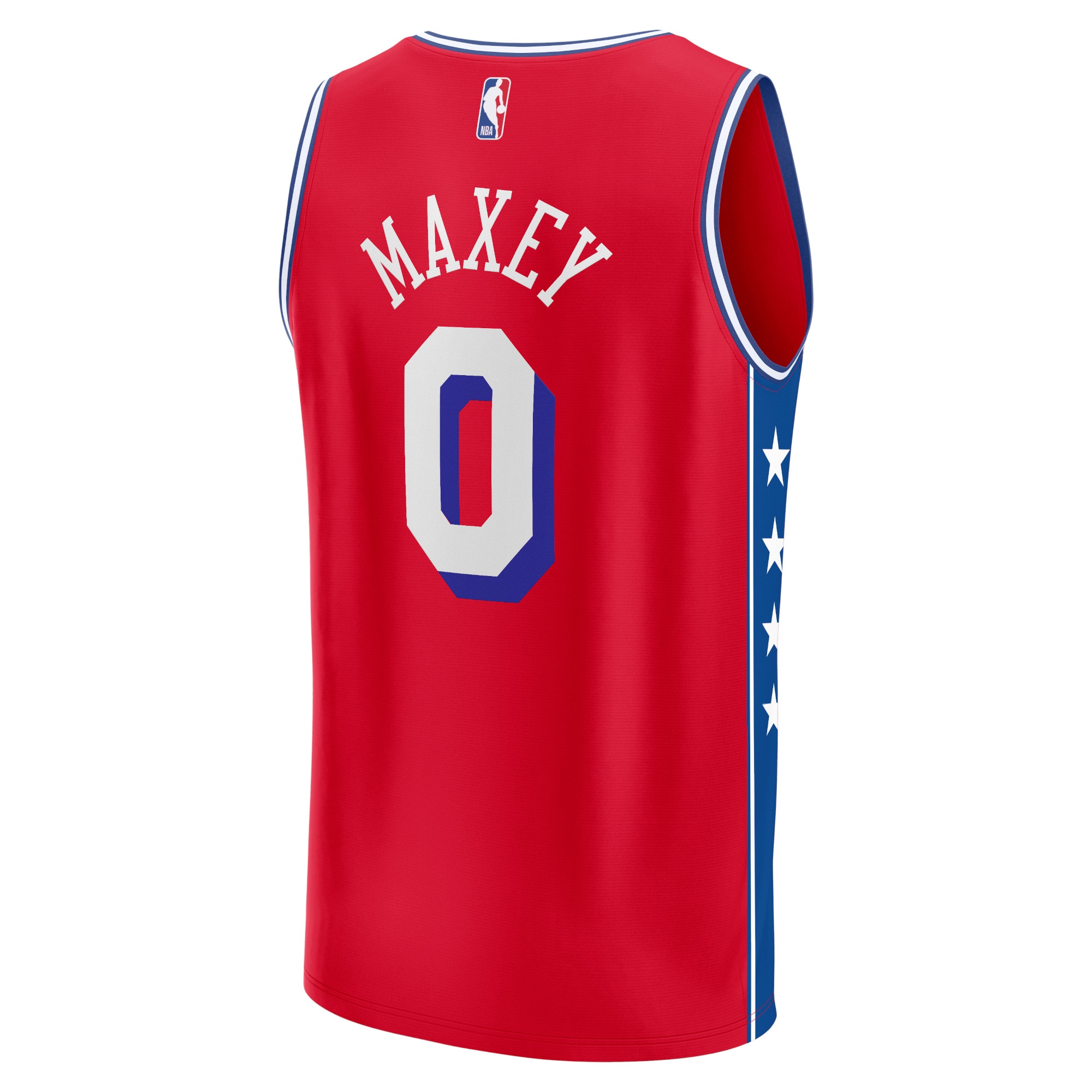 Tyrese Maxey Philadelphia 76ers Fanatics Youth Fast Break Player Jersey – Statement Edition – Red Clowdercats