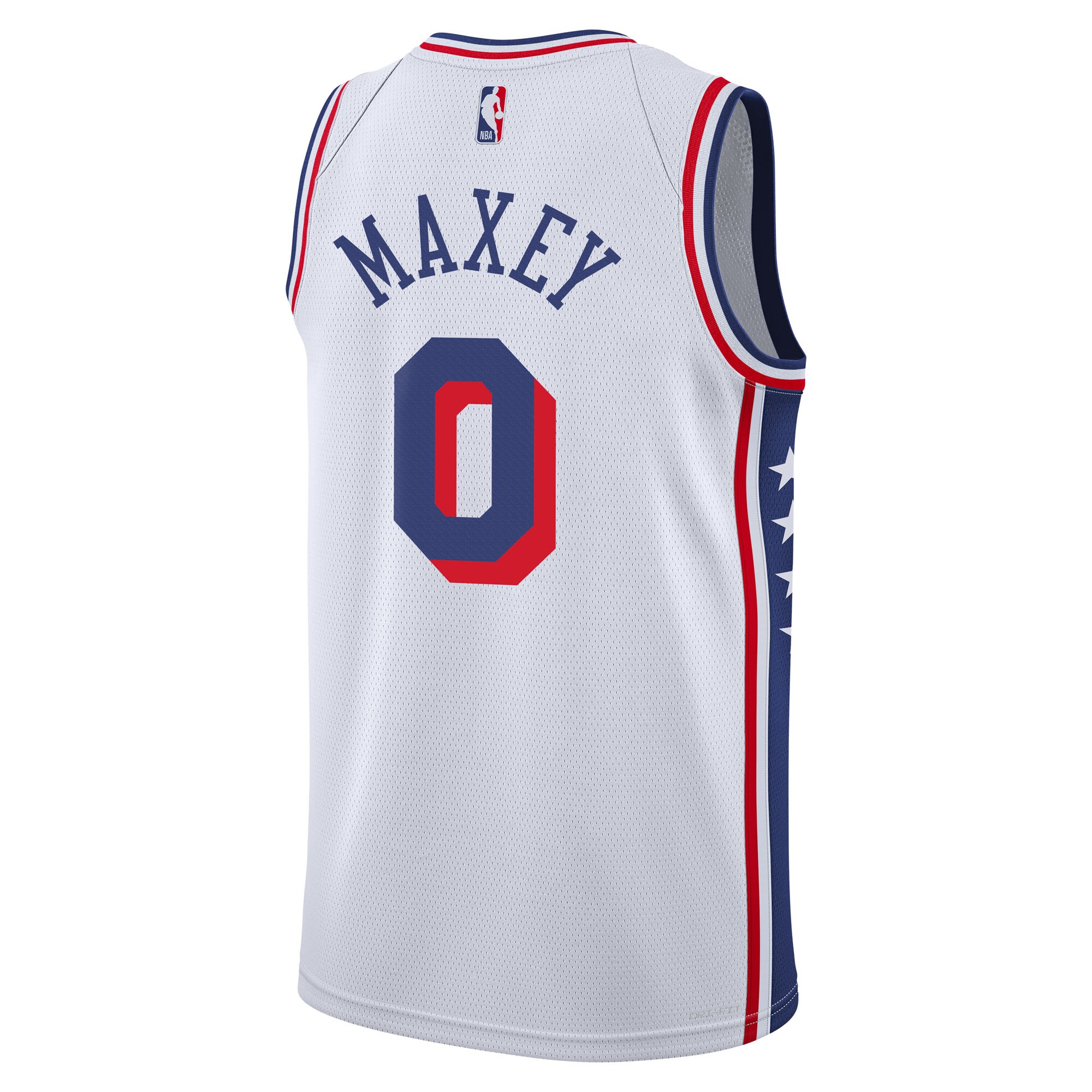 Tyrese Maxey Philadelphia 76ers Nike Youth Association Swingman Jersey – White Clowdercats