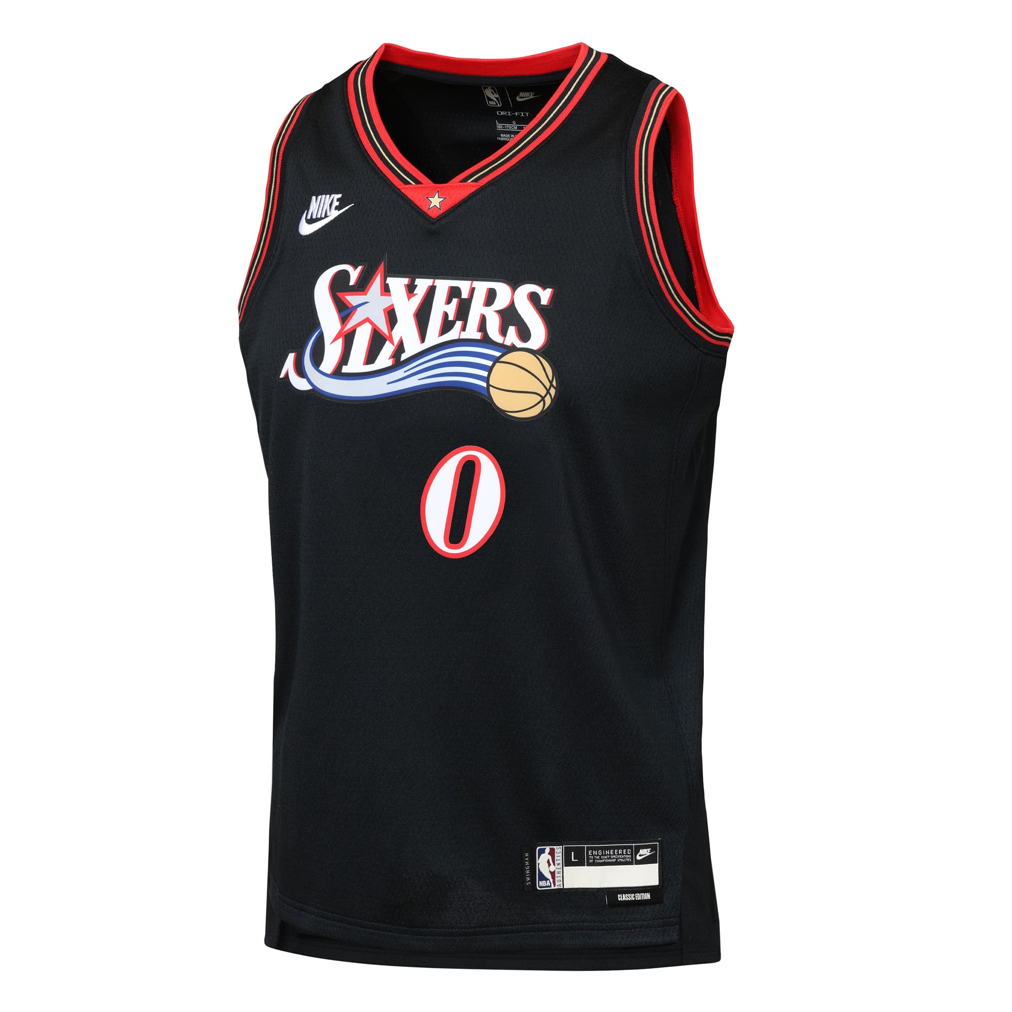 Tyrese Maxey Philadelphia 76ers Nike Youth Swingman Jersey – Classic Edition – Black Clowdercats