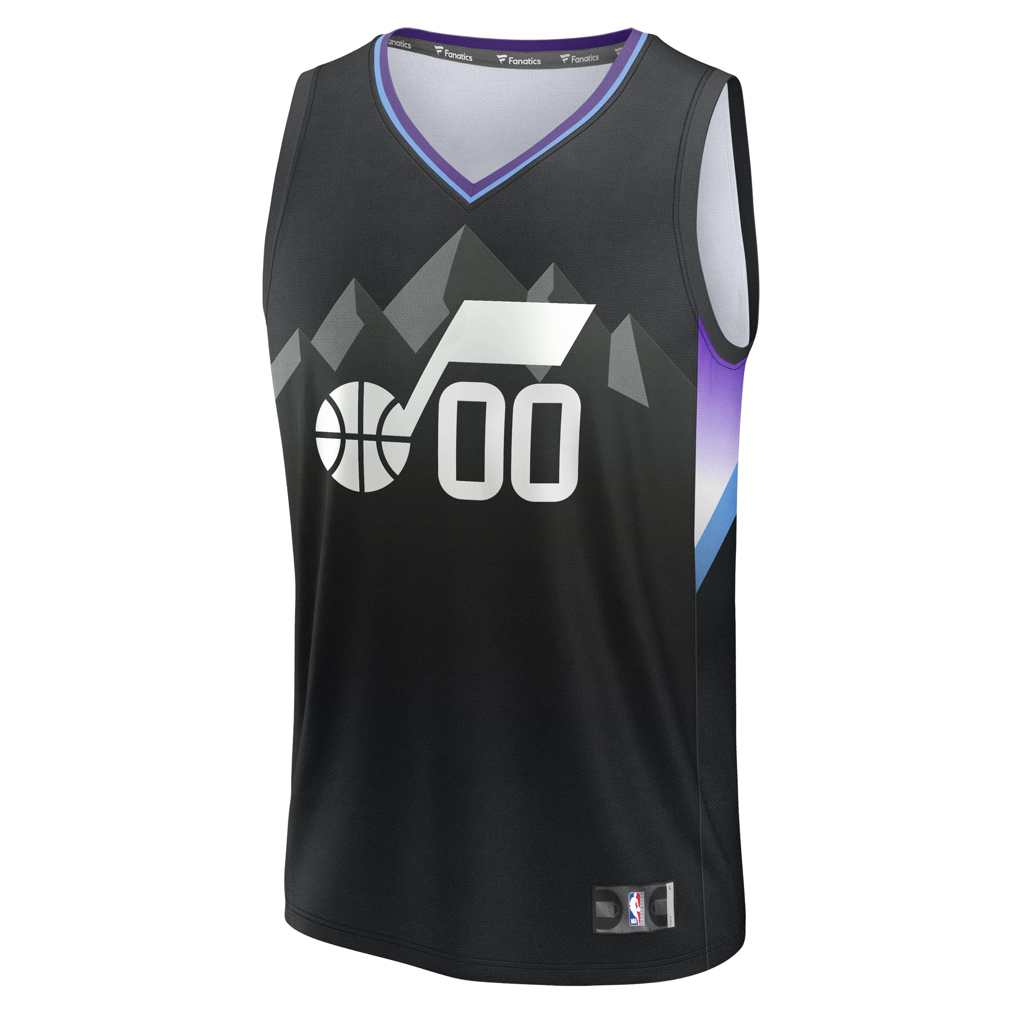 Utah Jazz Fanatics Fast Break Custom Jersey – Statement Edition – Black Clowdercats