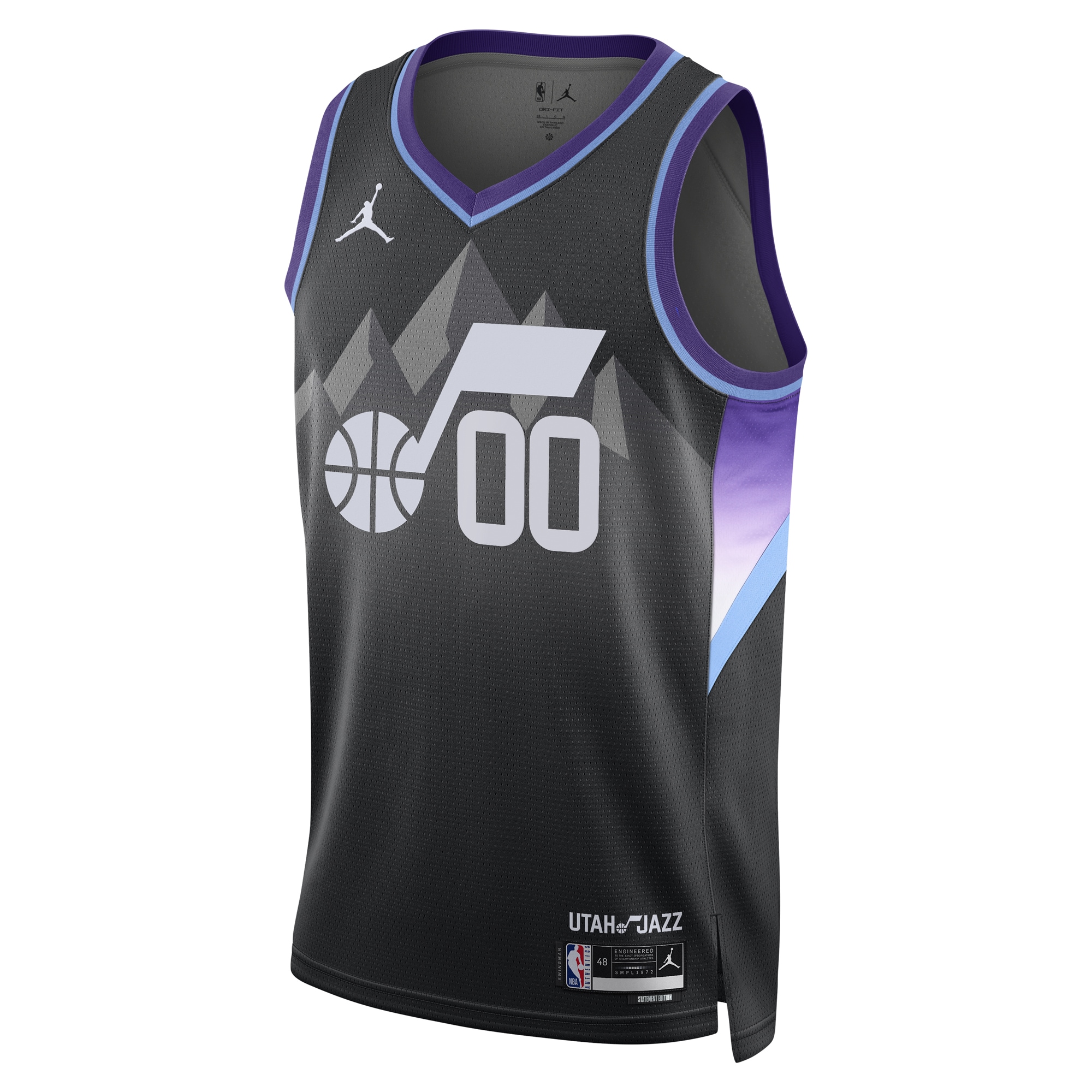 Utah Jazz Jordan Brand Unisex 2024/25 Custom Swingman Jersey – Statement Edition – Black Clowdercats