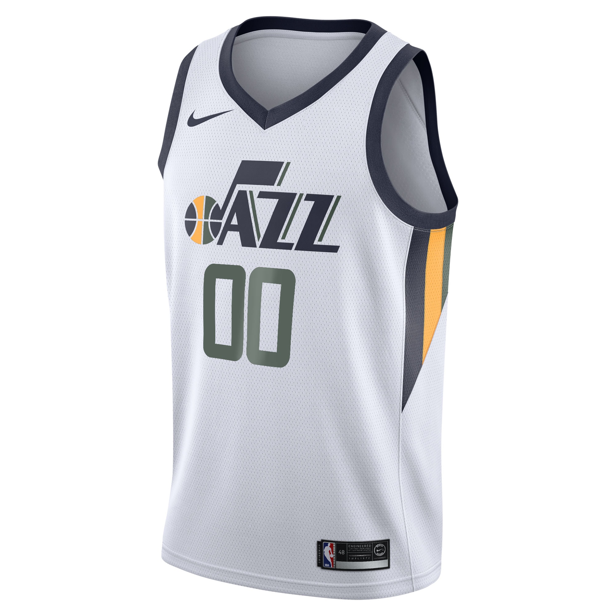 Utah Jazz Nike 2020/21 Swingman Custom Jersey – Association Edition – White Clowdercats