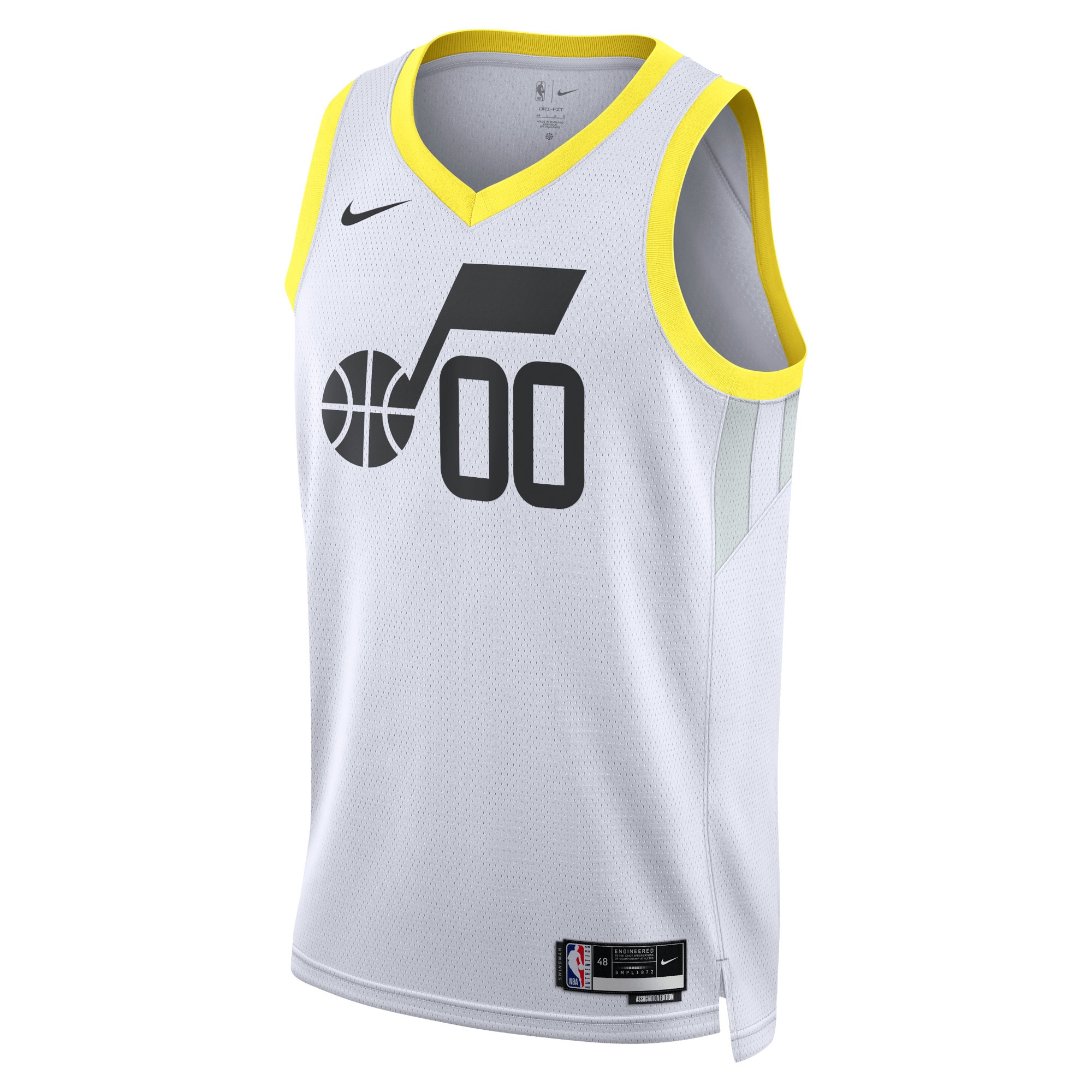 Utah Jazz Nike Unisex Swingman Custom Jersey White – Association Edition Clowdercats