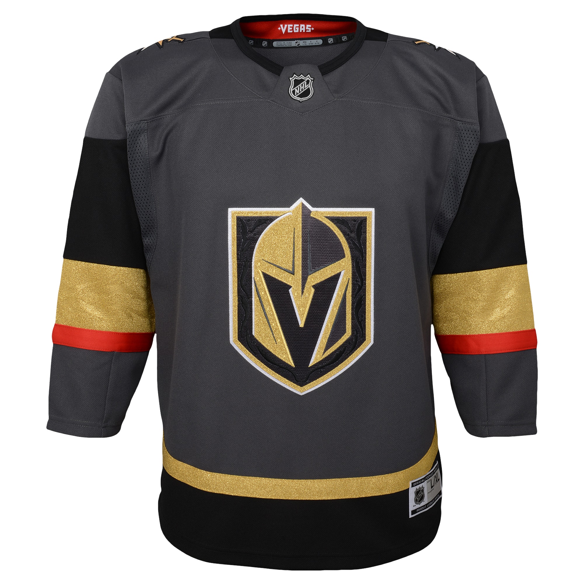 Vegas Golden Knights Youth Alternate Premier Blank Jersey – Gray Clowdercats