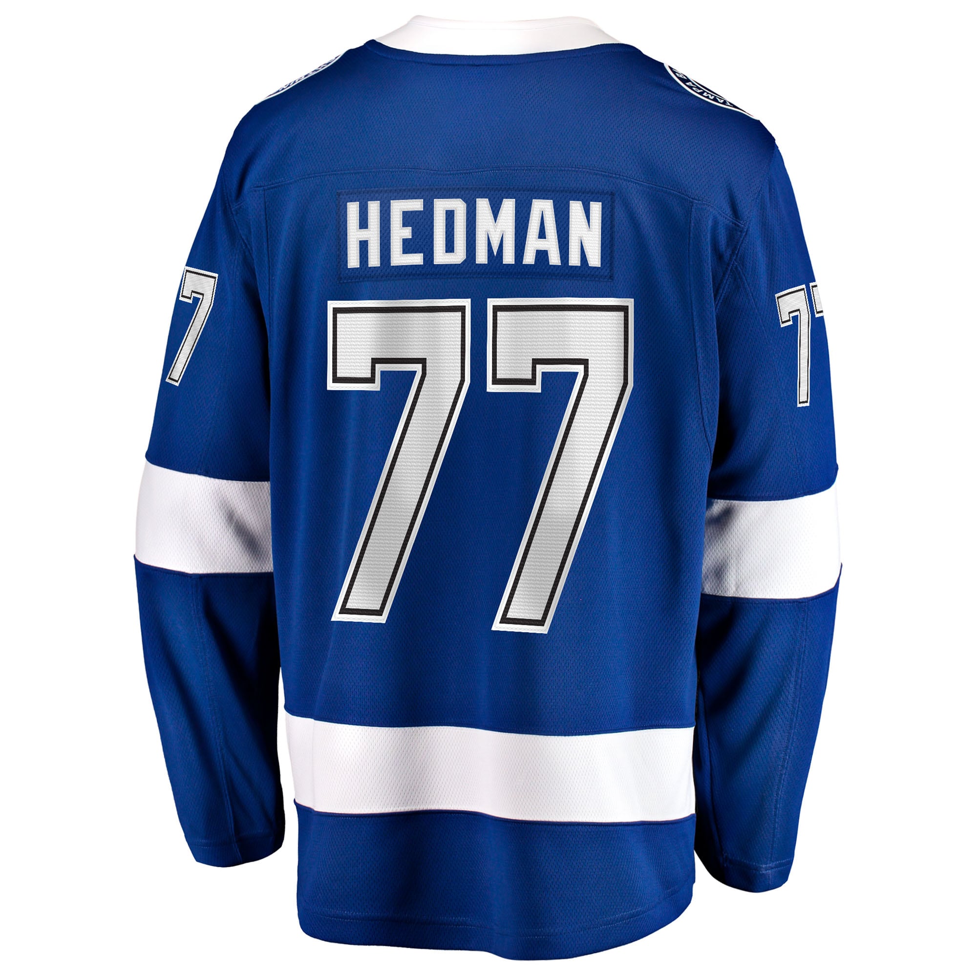 Victor Hedman Tampa Bay Lightning Fanatics Home Captain Patch Breakaway Jersey – Blue Clowdercats