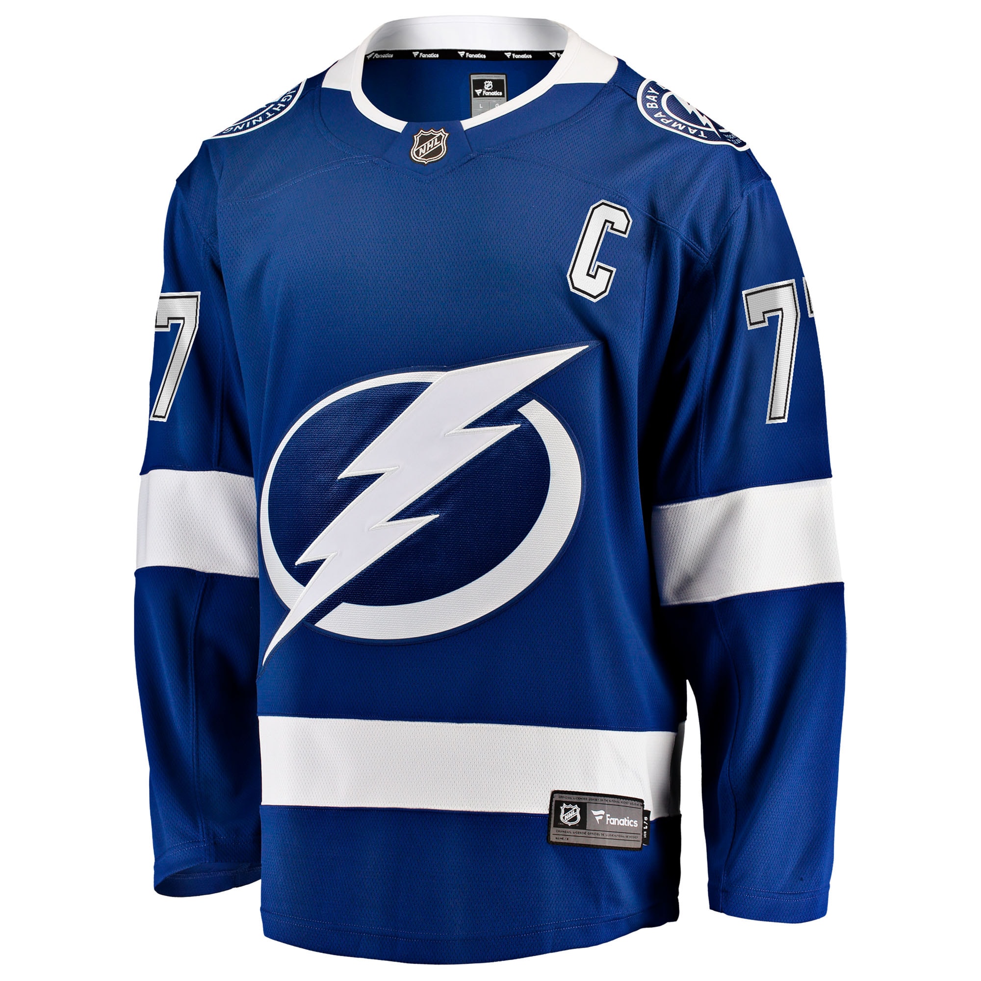 Victor Hedman Tampa Bay Lightning Fanatics Home Captain Patch Breakaway Jersey – Blue Clowdercats