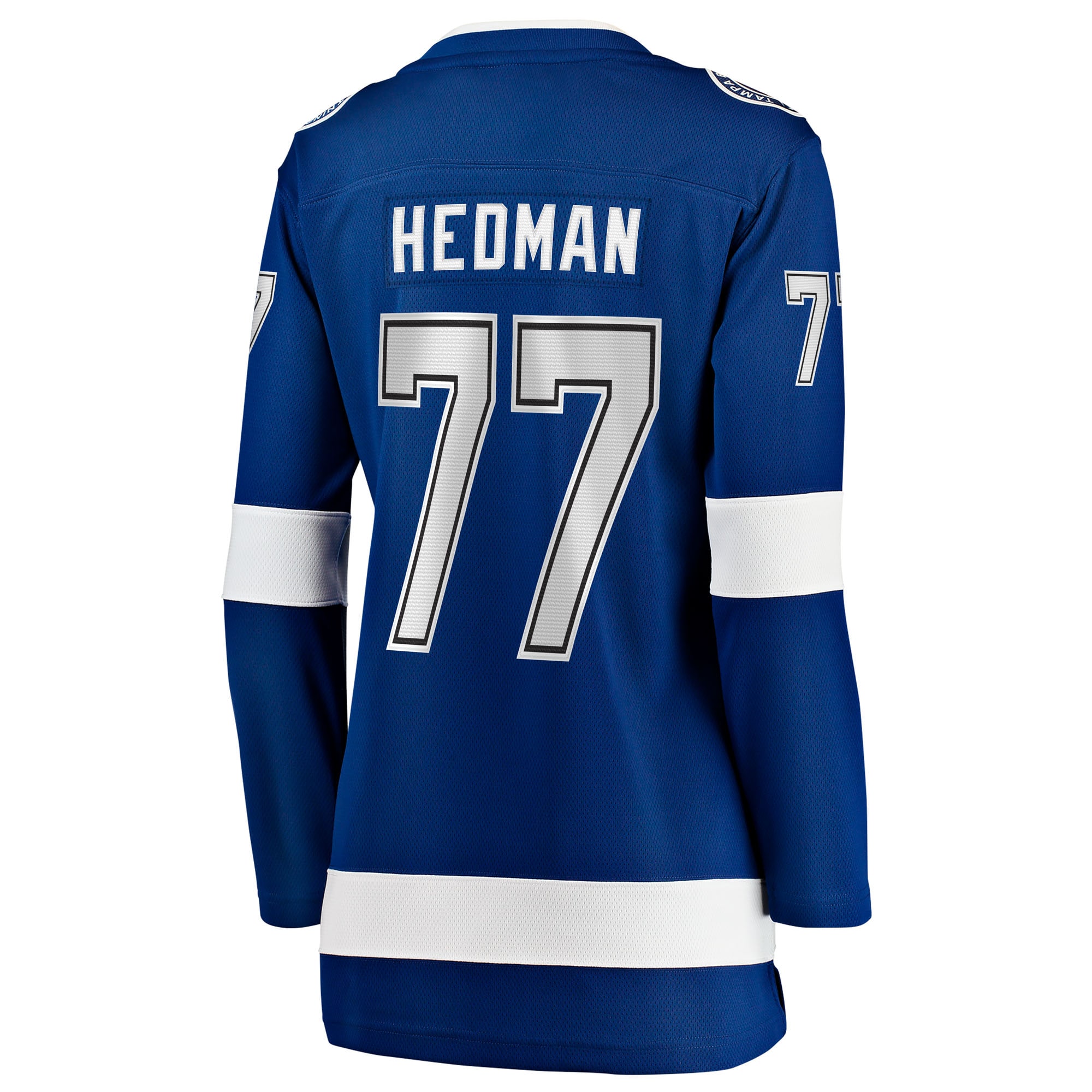 Victor Hedman Tampa Bay Lightning Fanatics Women’s Home Captain Patch Breakaway Jersey – Blue Clowdercats