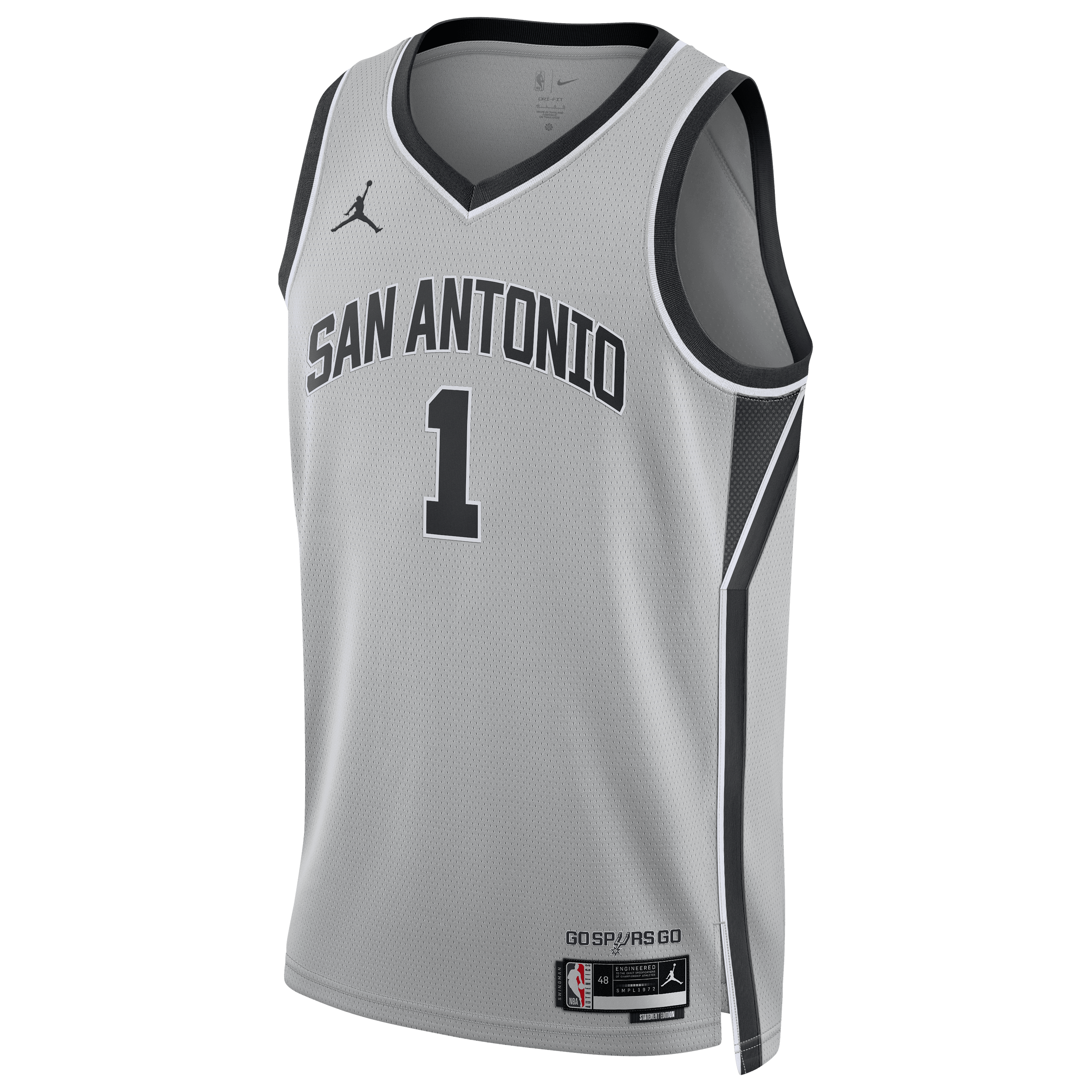 Victor Wembanyama San Antonio Spurs Jordan Brand Unisex Swingman Jersey – Statement Edition – Silver Clowdercats