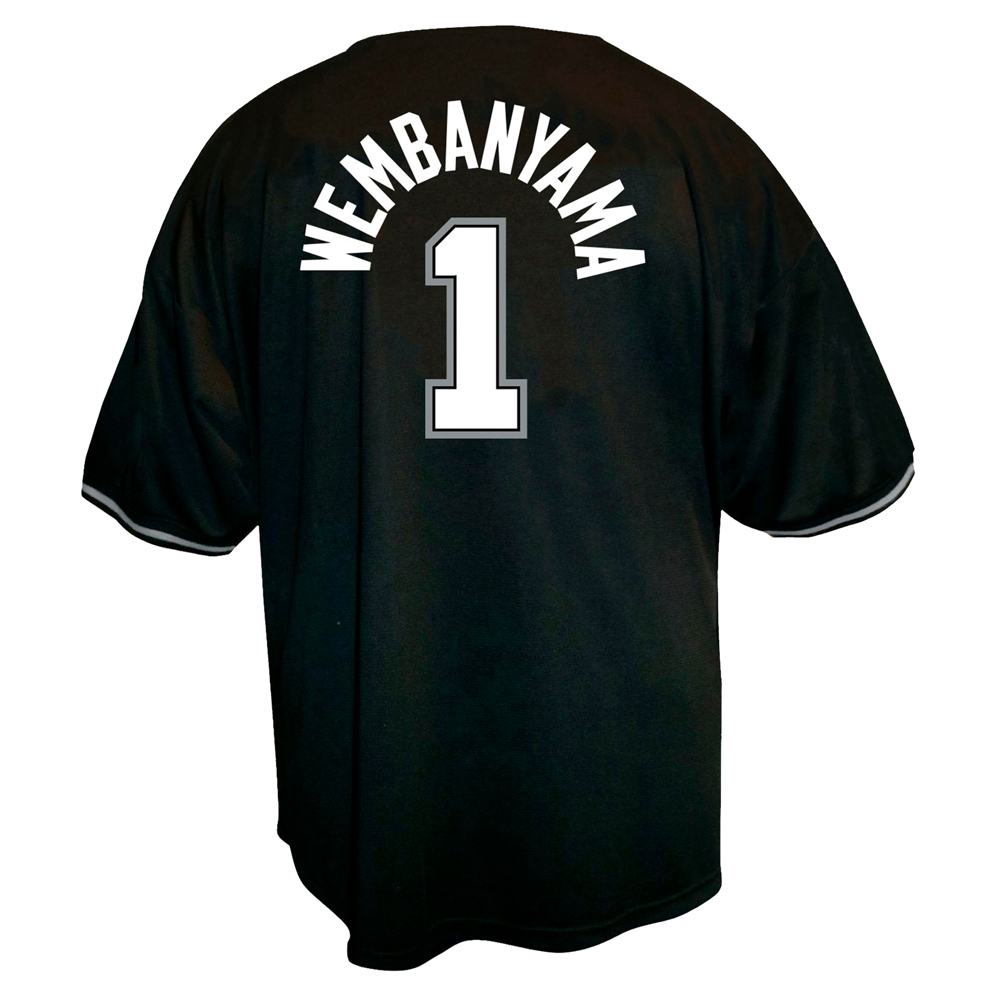 Victor Wembanyama San Antonio Spurs Profile Big & Tall Name & Number Button-Up Jersey – Black Clowdercats