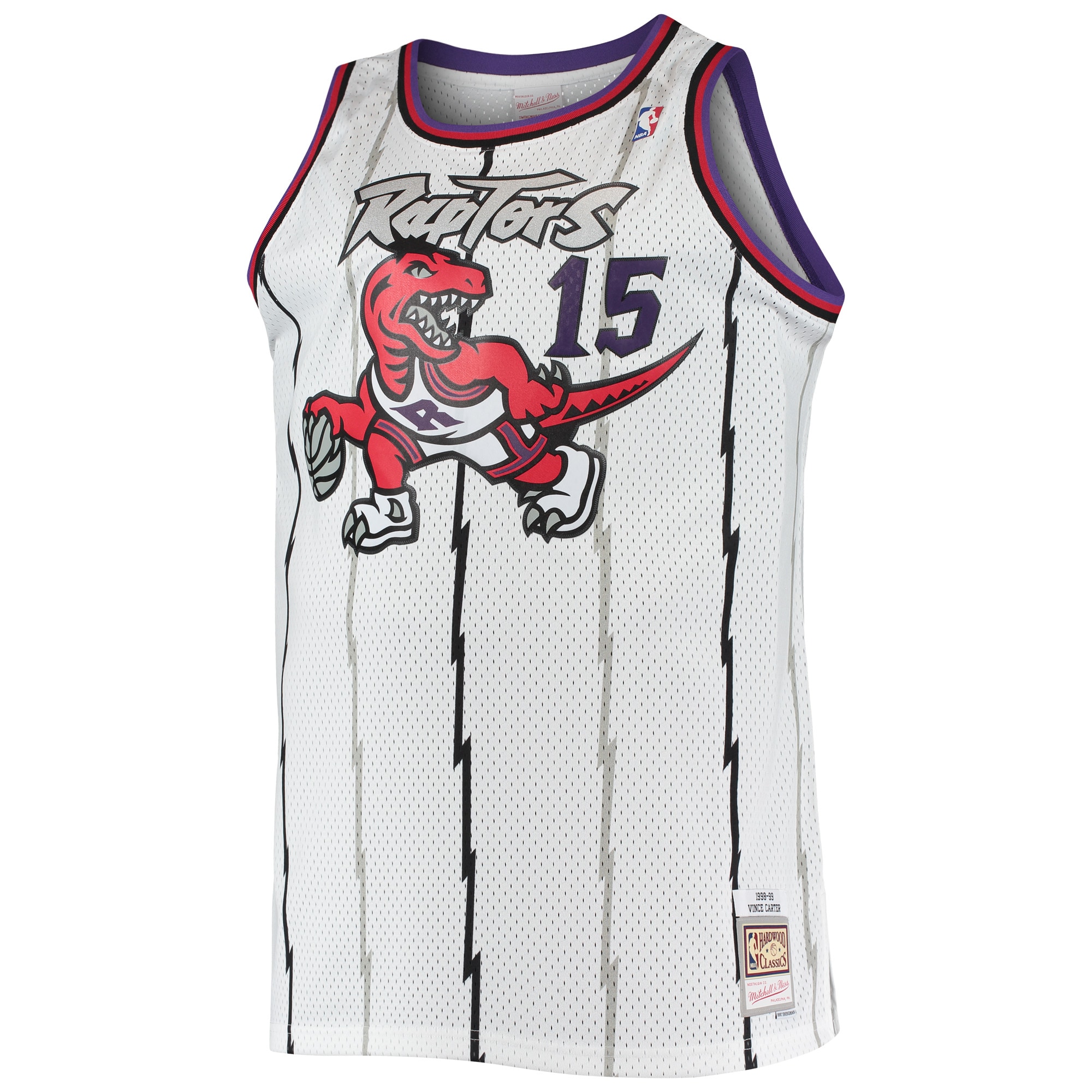 Vince Carter Toronto Raptors Mitchell & Ness 1998/99 Big & Tall Hardwood Classics Swingman Jersey – White Clowdercats