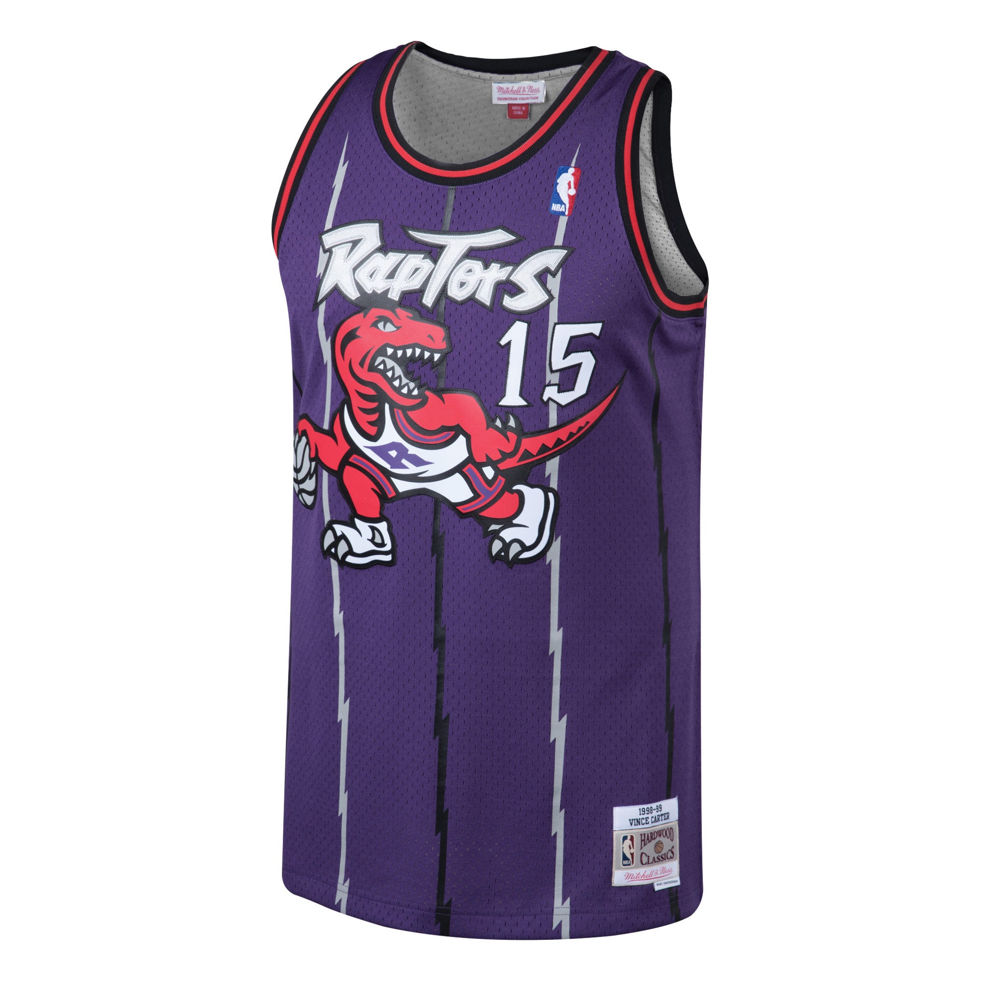Vince Carter Toronto Raptors Mitchell & Ness 1998/99 Hardwood Classics Swingman Jersey – Purple Clowdercats