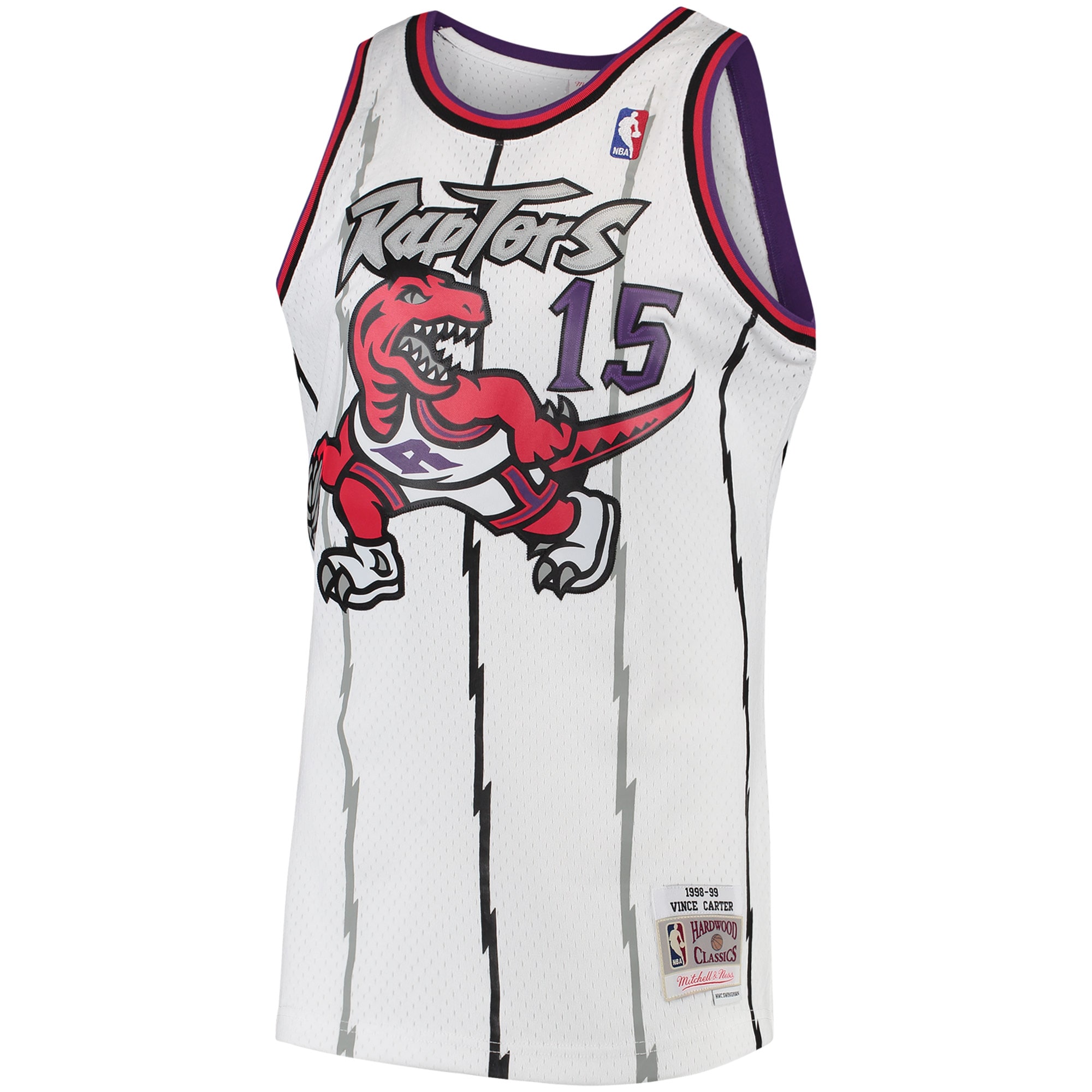 Vince Carter Toronto Raptors Mitchell & Ness 1998/99 Hardwood Classics Swingman Jersey – White Clowdercats