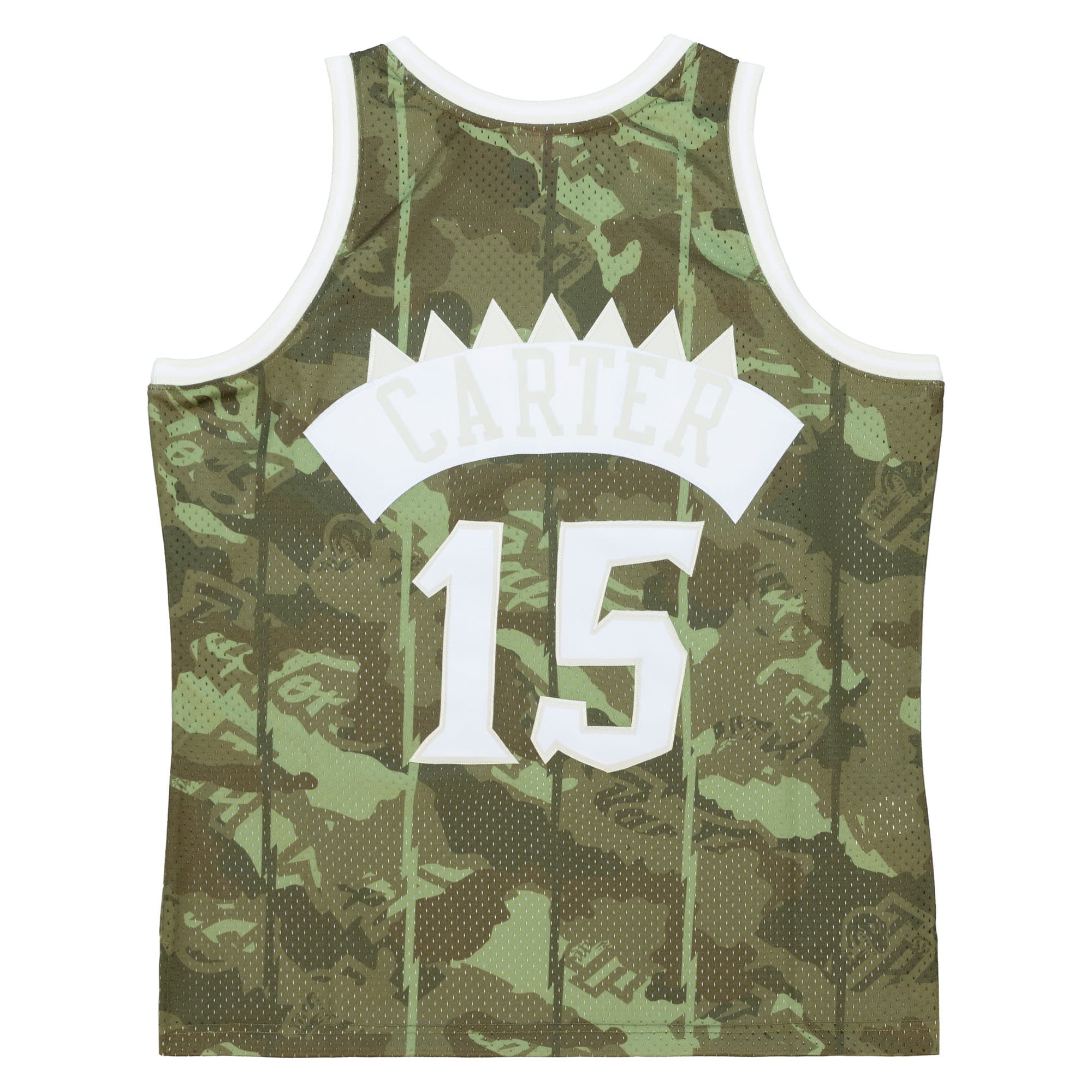 Vince Carter Toronto Raptors Mitchell & Ness Hardwood Classics 1998/99 Ghost Green Swingman Jersey – Camo Clowdercats