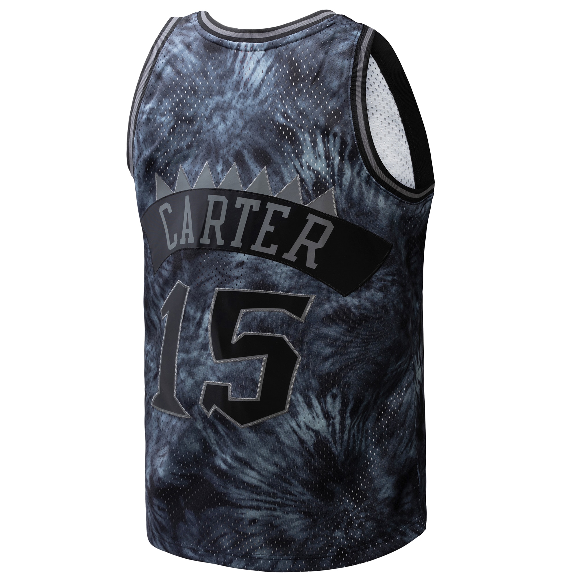 Vince Carter Toronto Raptors Mitchell & Ness Hardwood Classics 1998/99 Tie-Dye Swingman Jersey – Black Clowdercats