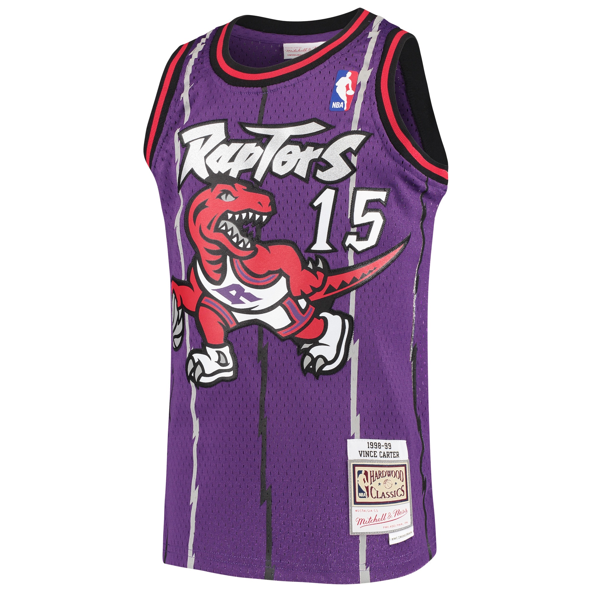 Vince Carter Toronto Raptors Mitchell & Ness Youth 1998/99 Hardwood Classics Swingman Throwback Jersey – Purple Clowdercats