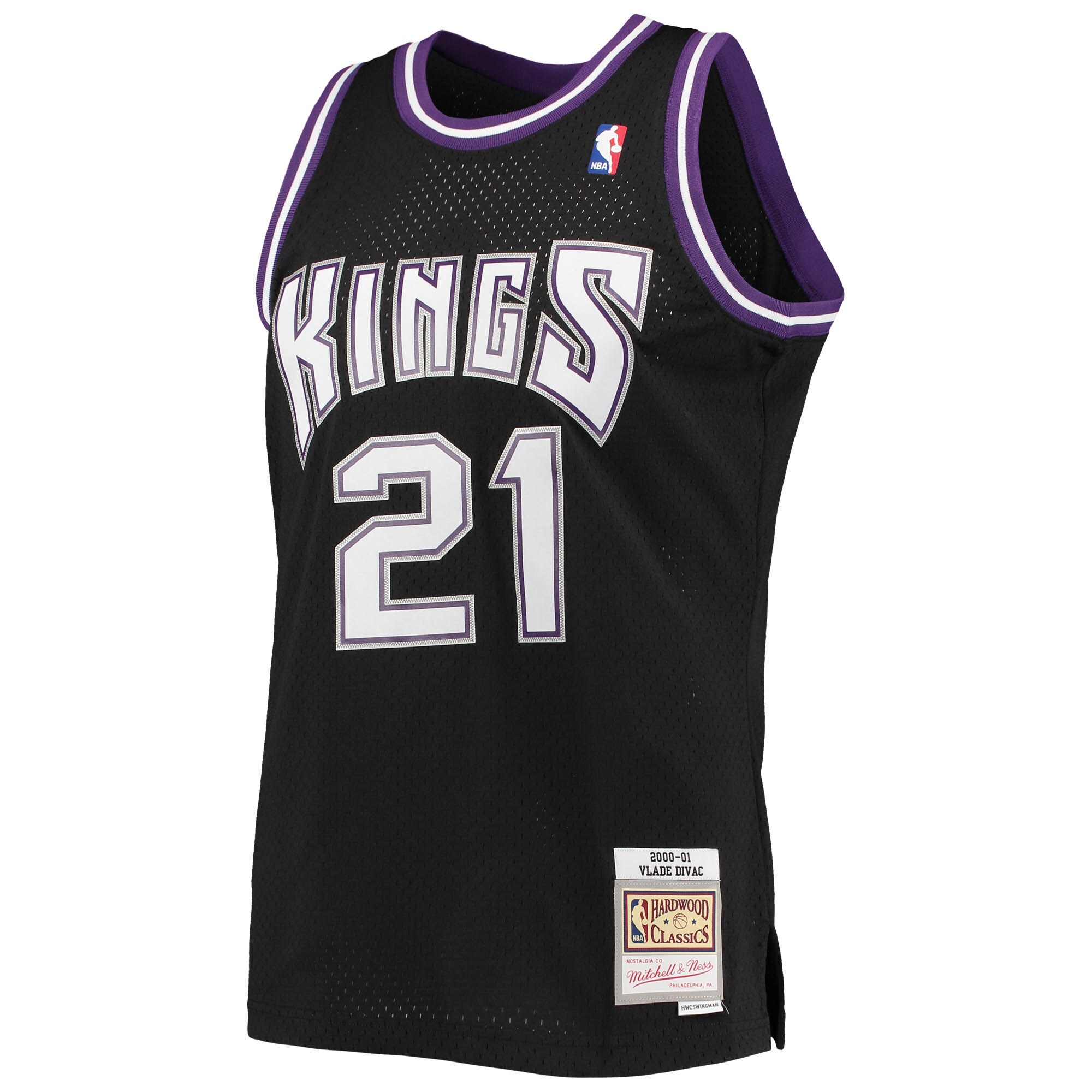 Vlade Divac Sacramento Kings Mitchell & Ness 2000/01 Hardwood Classics Swingman Jersey – Black Clowdercats