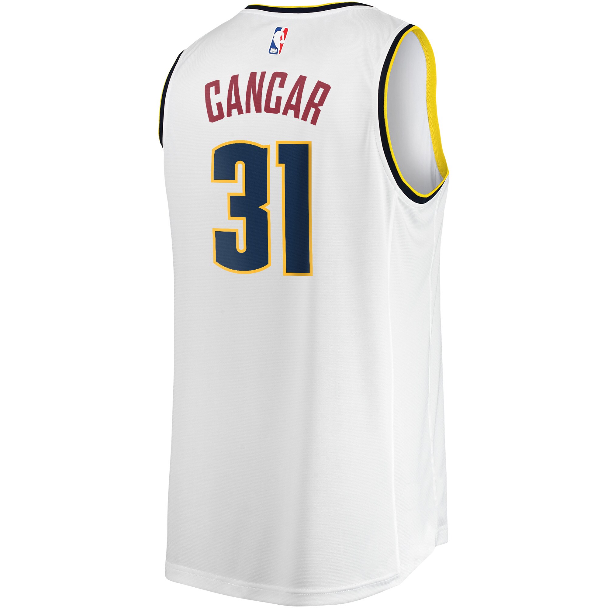 Vlatko Cancar Denver Nuggets Fanatics Fast Break Player Jersey – Association Edition – White Clowdercats