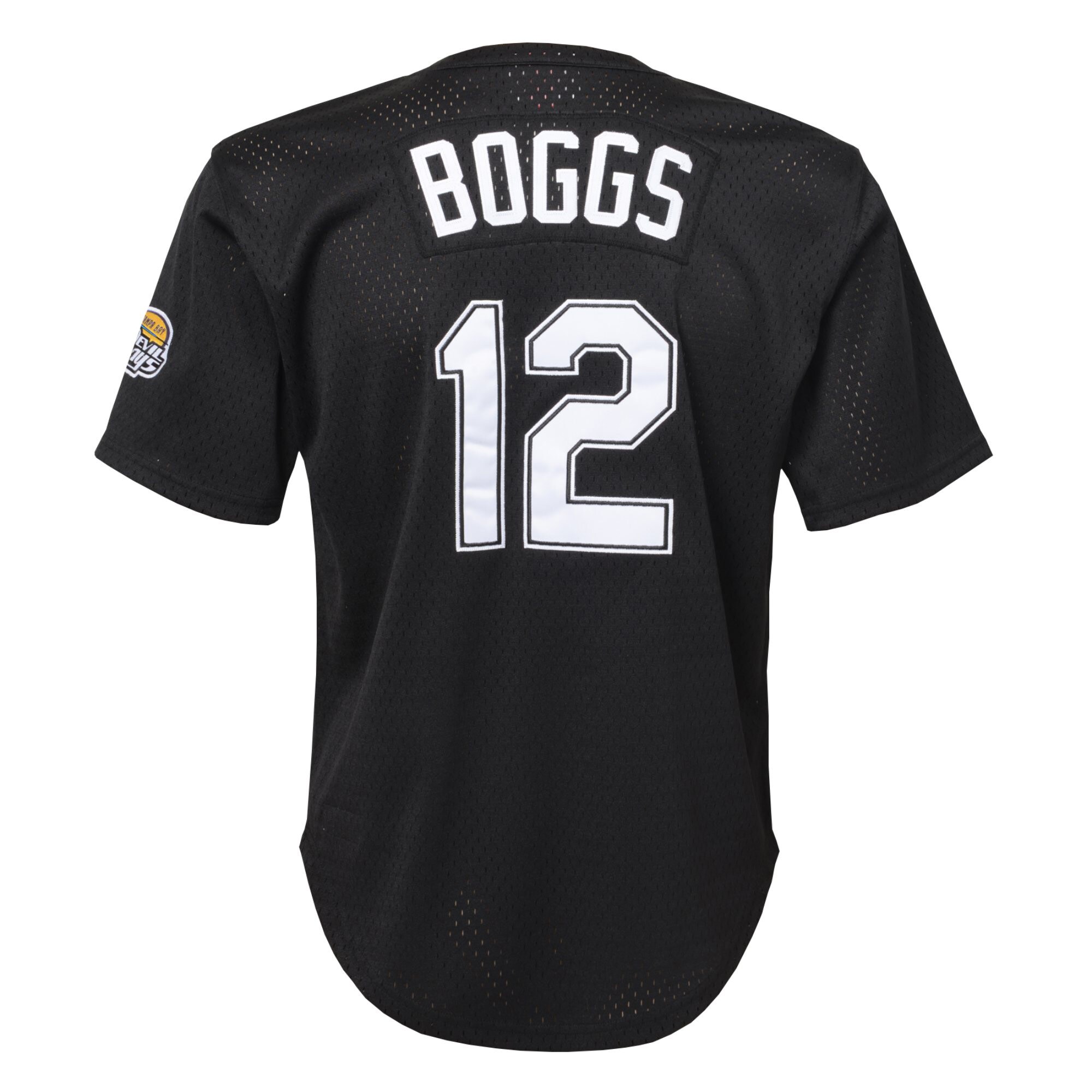 Wade Boggs Tampa Bay Rays Mitchell & Ness Youth Cooperstown Collection Mesh Batting Practice Jersey – Black