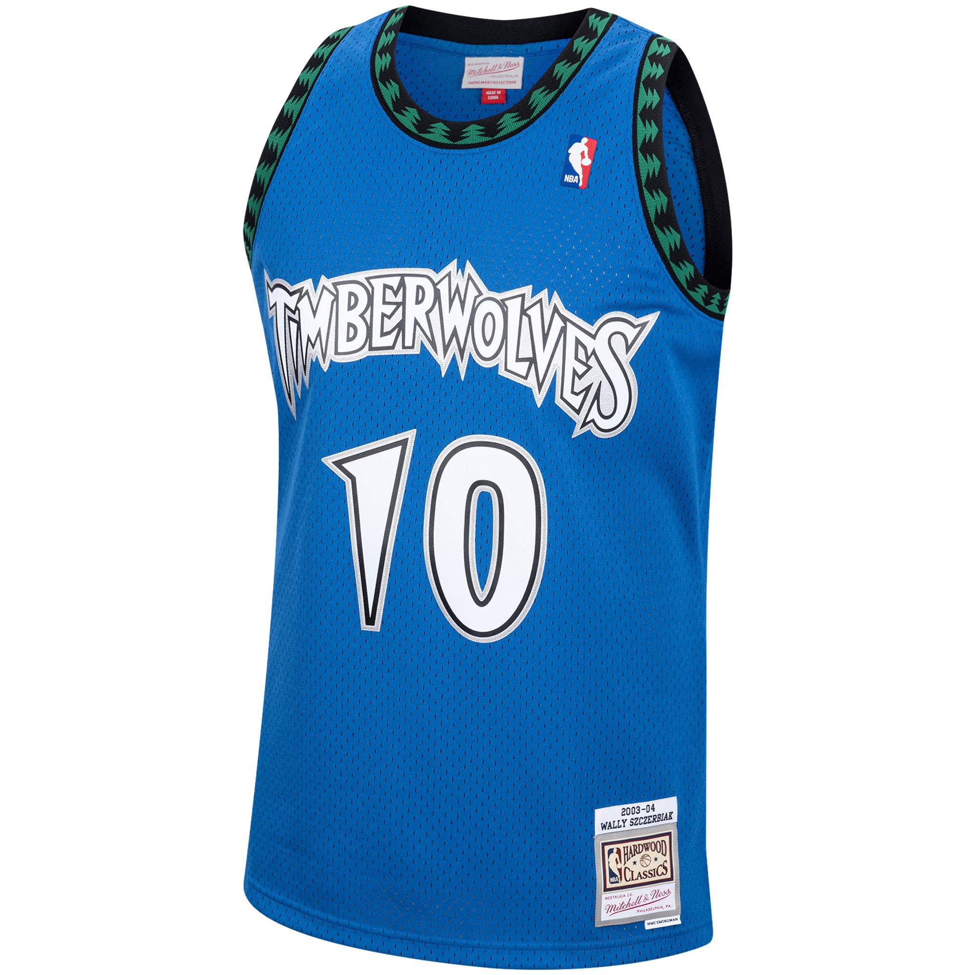 Wally Szczerbiak Minnesota Timberwolves Mitchell & Ness 2003/04 Hardwood Classics Swingman Jersey – Blue Clowdercats