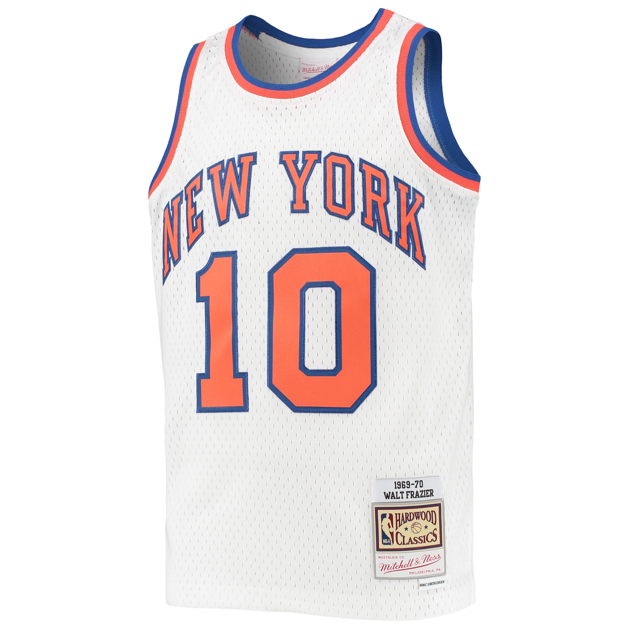Walt Frazier New York Knicks Mitchell & Ness Youth 1969-70 Hardwood Classics Swingman Jersey – White Clowdercats