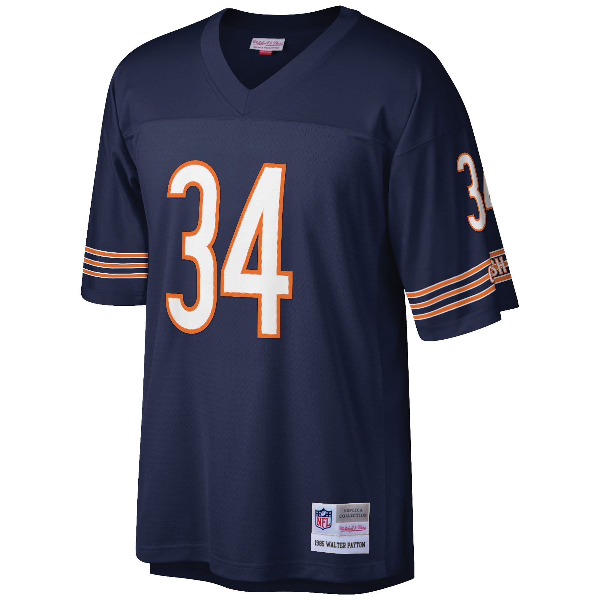 Walter Payton Chicago Bears Mitchell & Ness Big & Tall 1985 Retired Player Replica Jersey – Navy Clowdercats